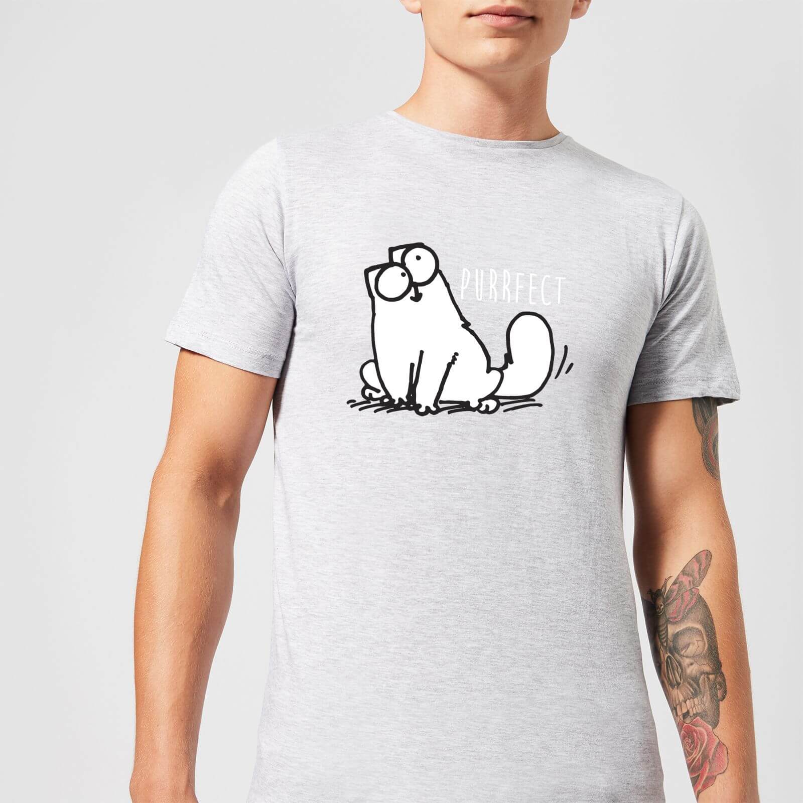 Simon's Cat Purrfect Men's T-Shirt - Grey Clothing - Zavvi UK