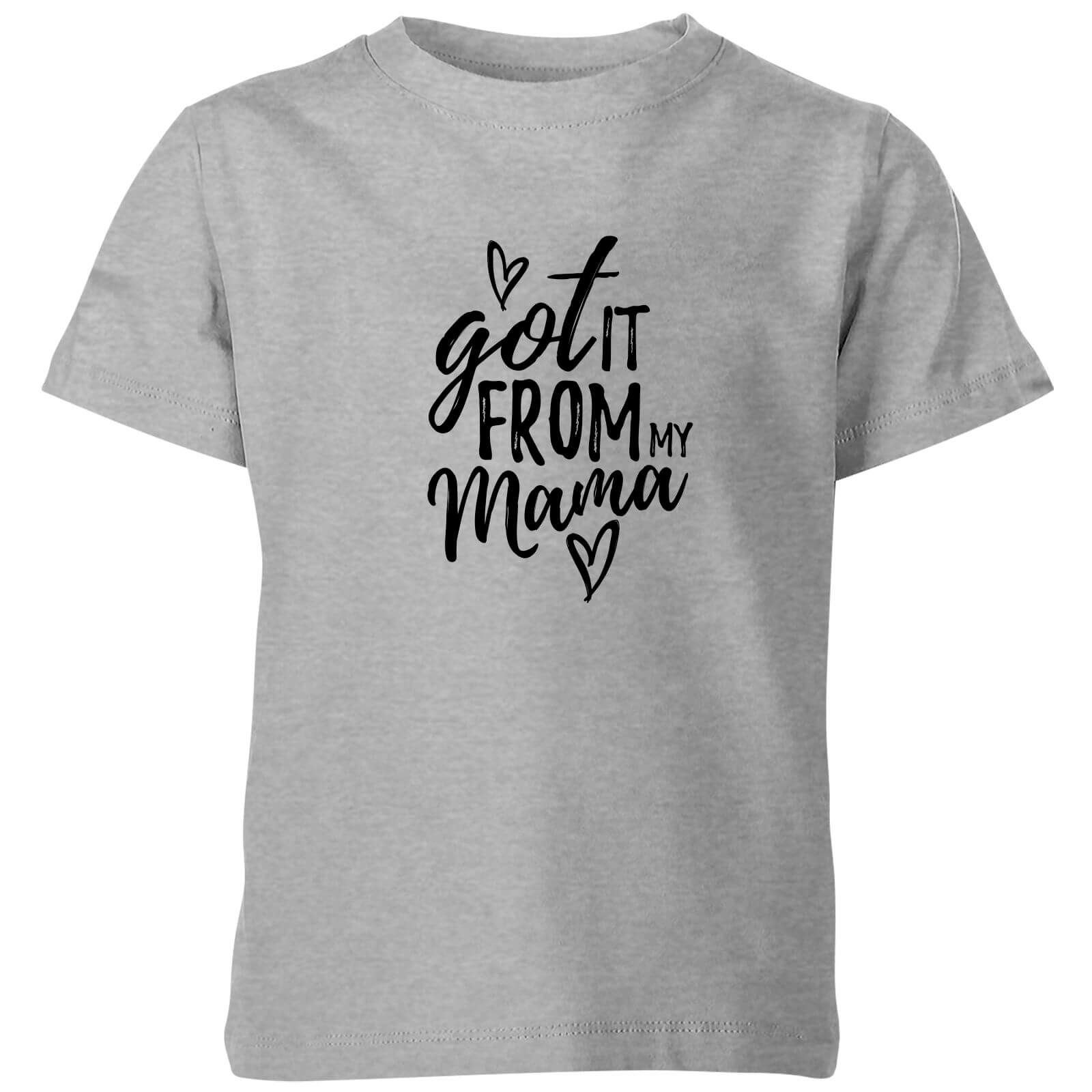 My Little Rascal Got It From Mama Kids' T-Shirt - Grey - 5-6 Years - Grey