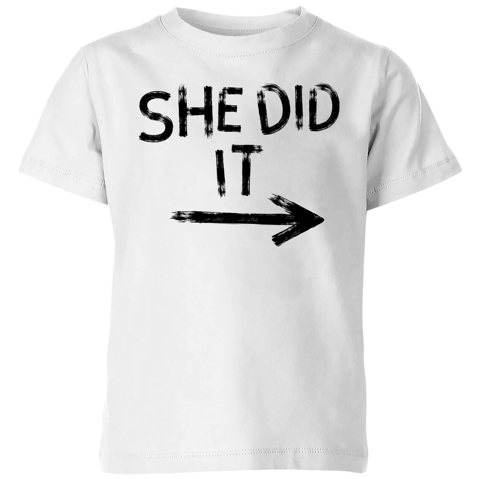 My Little Rascal She Did It Kids' T-Shirt - White - 5-6 Years - White