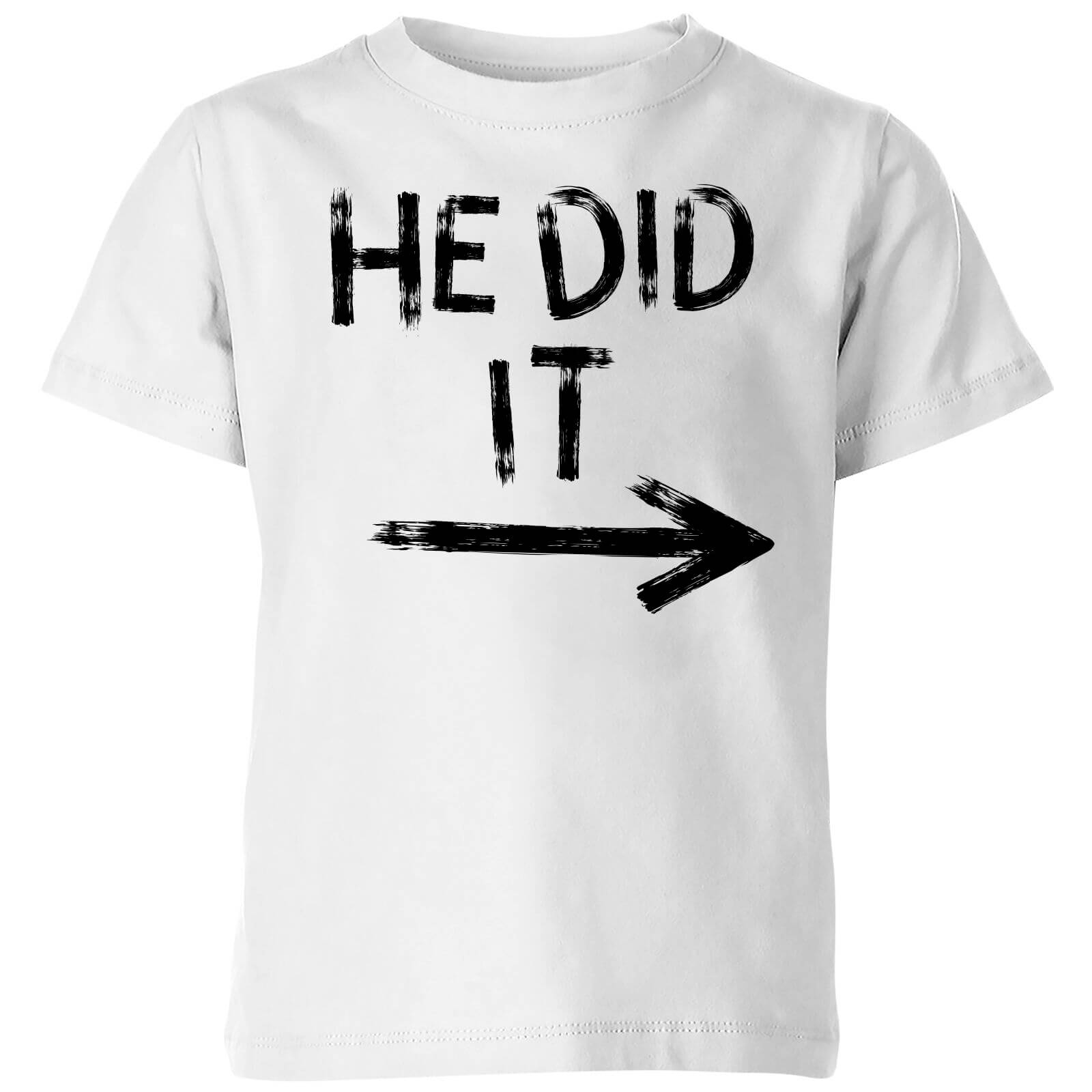 My Little Rascal He Did It Kids' T-Shirt - White - 3-4 Years