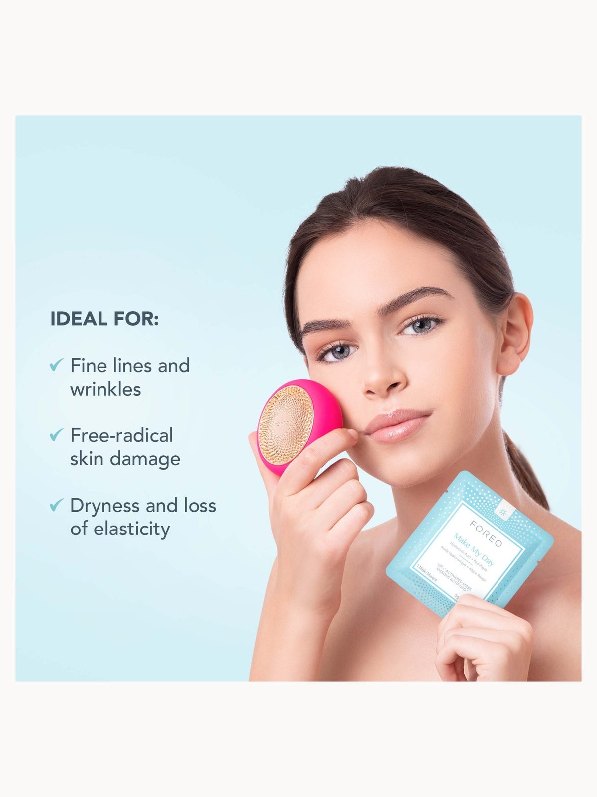 FOREO Make My Day UFO/UFO Mini Anti-Pollution and so Hydrating Face Mask (7 Pack) 4