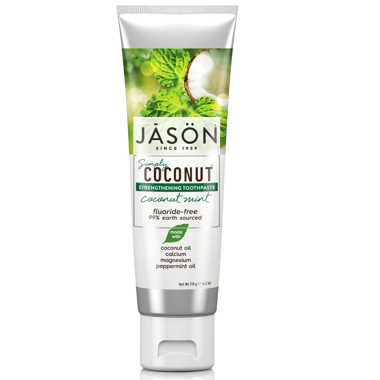 

Укрепляющая зубная паста «Кокос и мята» JASON Strengthening Coconut Mint Toothpaste 119 г