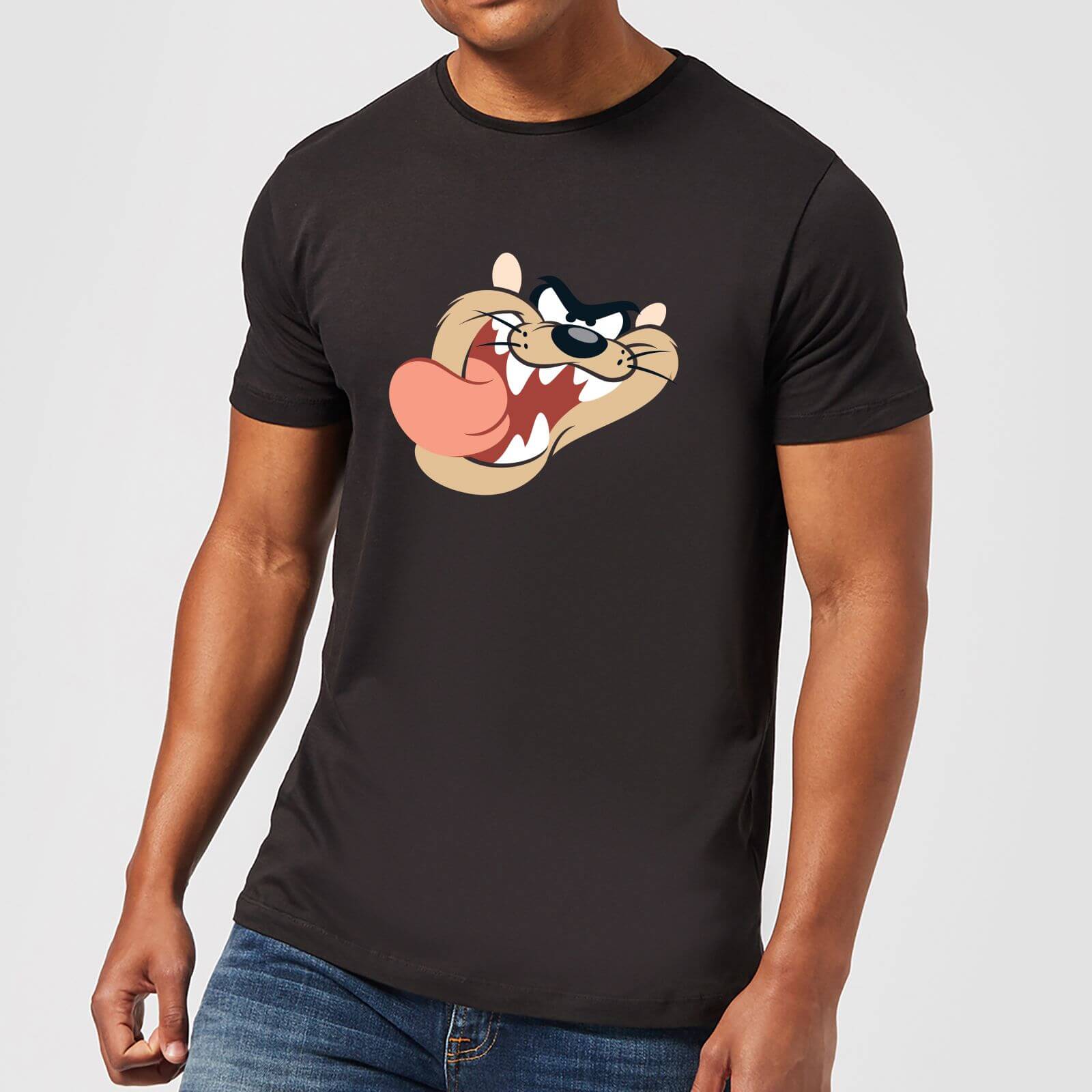 Looney Tunes Taz Gesicht Herren T-Shirt - Schwarz - 3XL