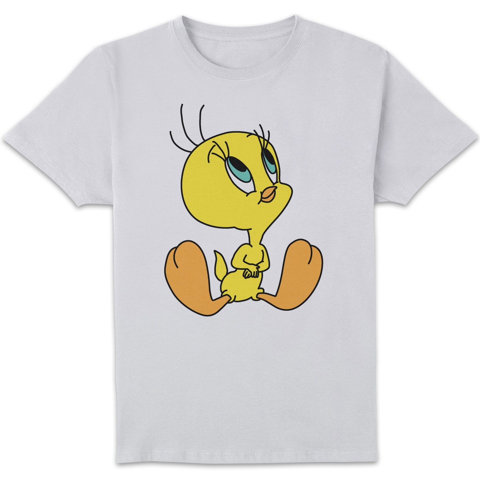 Looney Tunes Tweety Sitting Men's T-Shirt - White - M