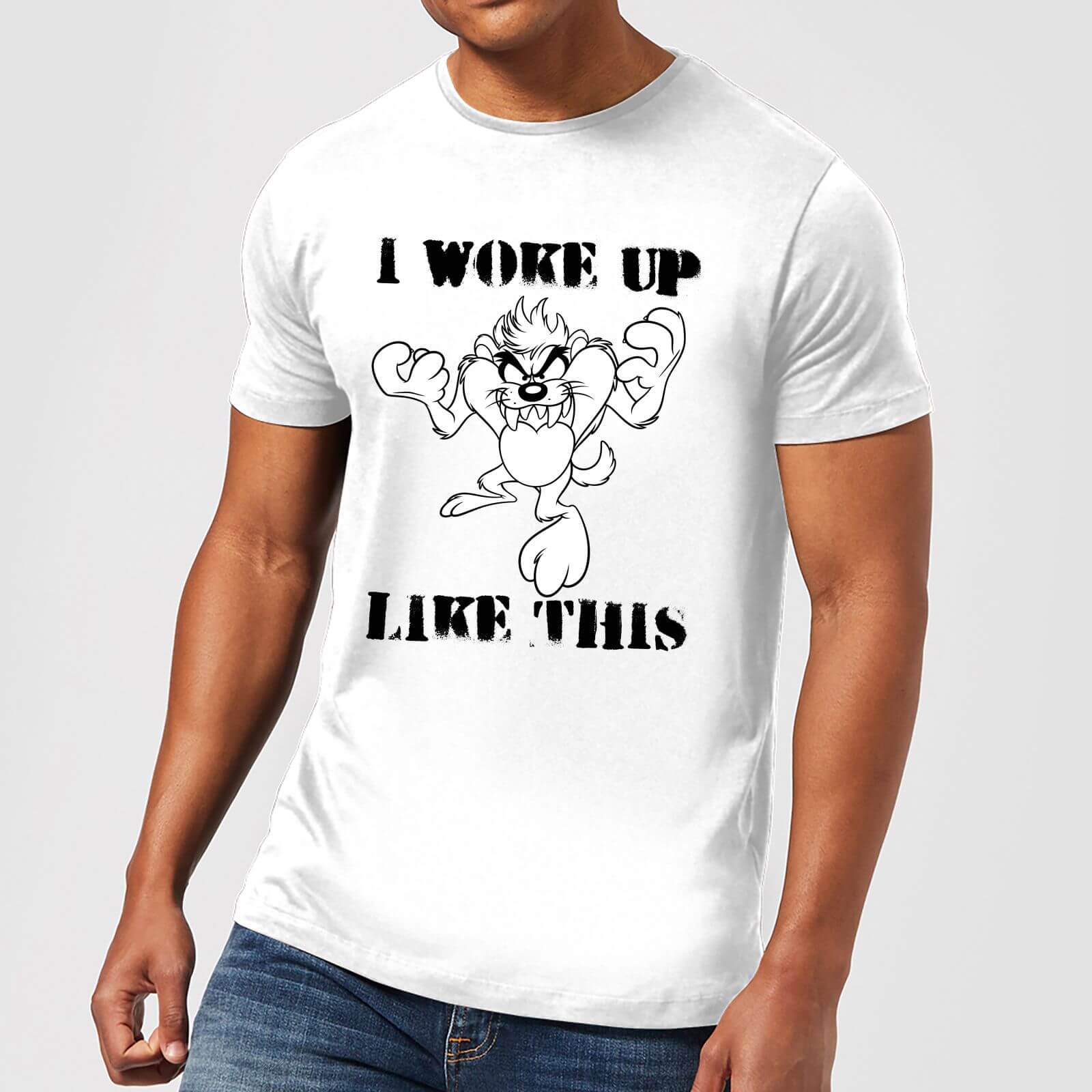 

T-Shirt Homme Woke Up Like This Looney Tunes - Blanc - XL