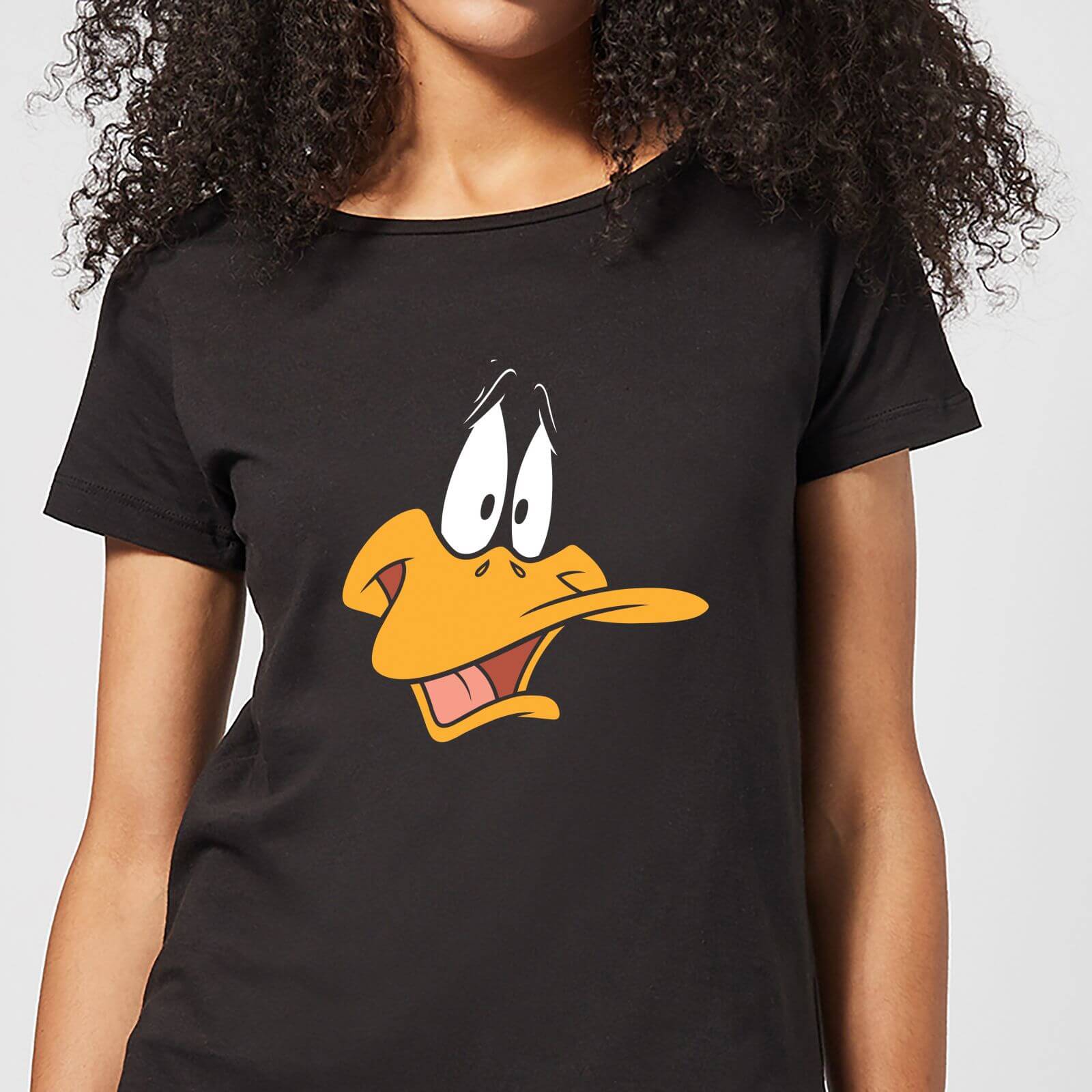 Looney Tunes Daffy Duck Face Women's T-Shirt - Black - 4XL - Black