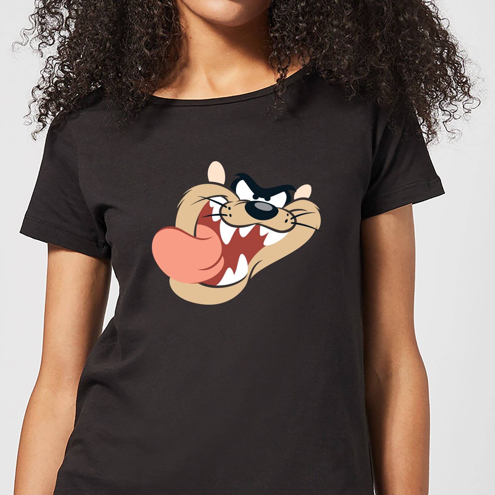 Looney Tunes Tasmanian Devil Face Women's T-Shirt - Black - 4XL - Black
