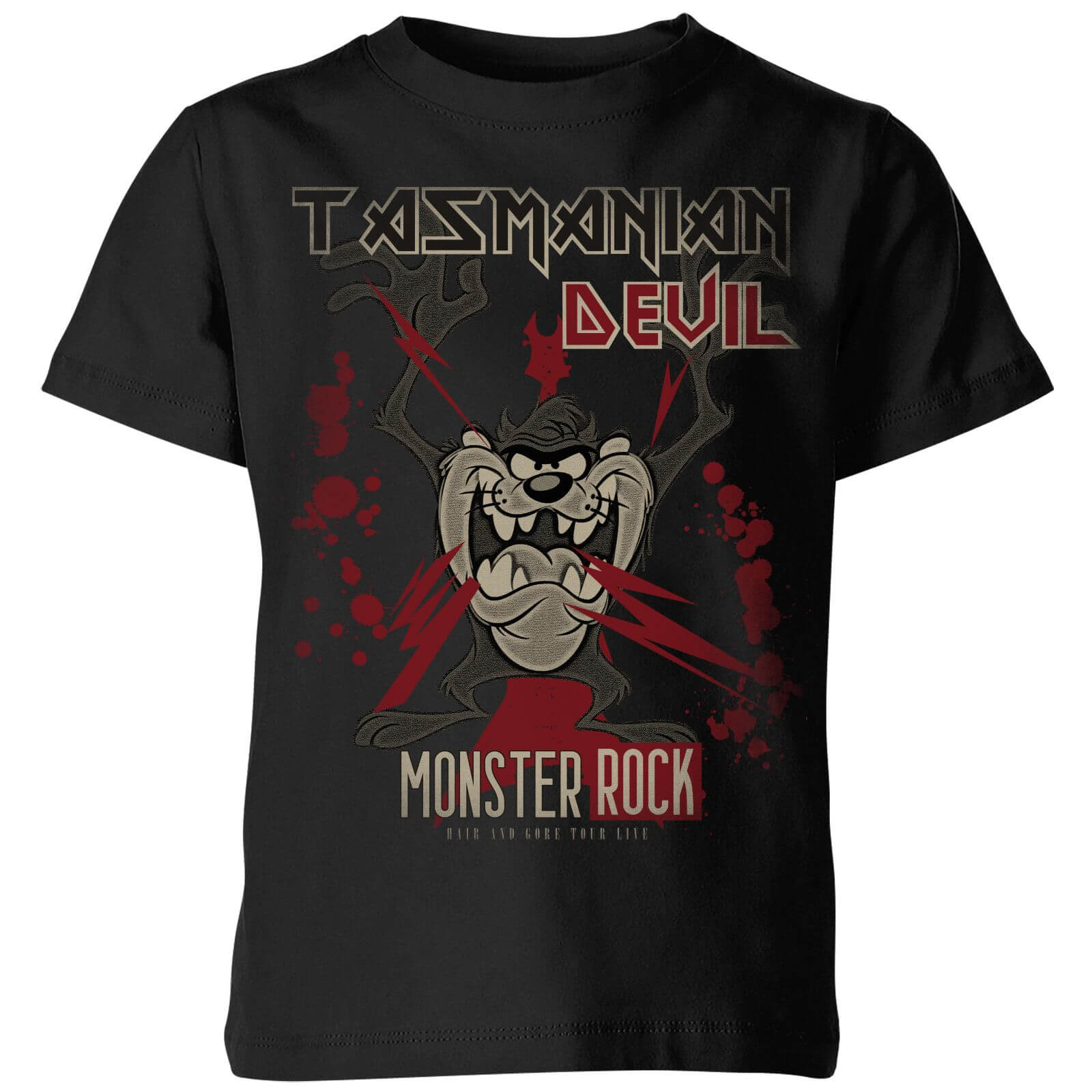 

Looney Tunes Tasmanian Devil Monster Rock Kids' T-Shirt - Black - 7-8 Anni