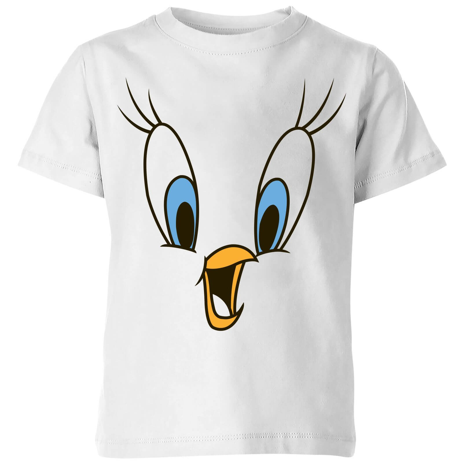 Looney Tunes Tweety Gesicht Kinder T-Shirt – Weiß – 3-4 Jahre – Weiß