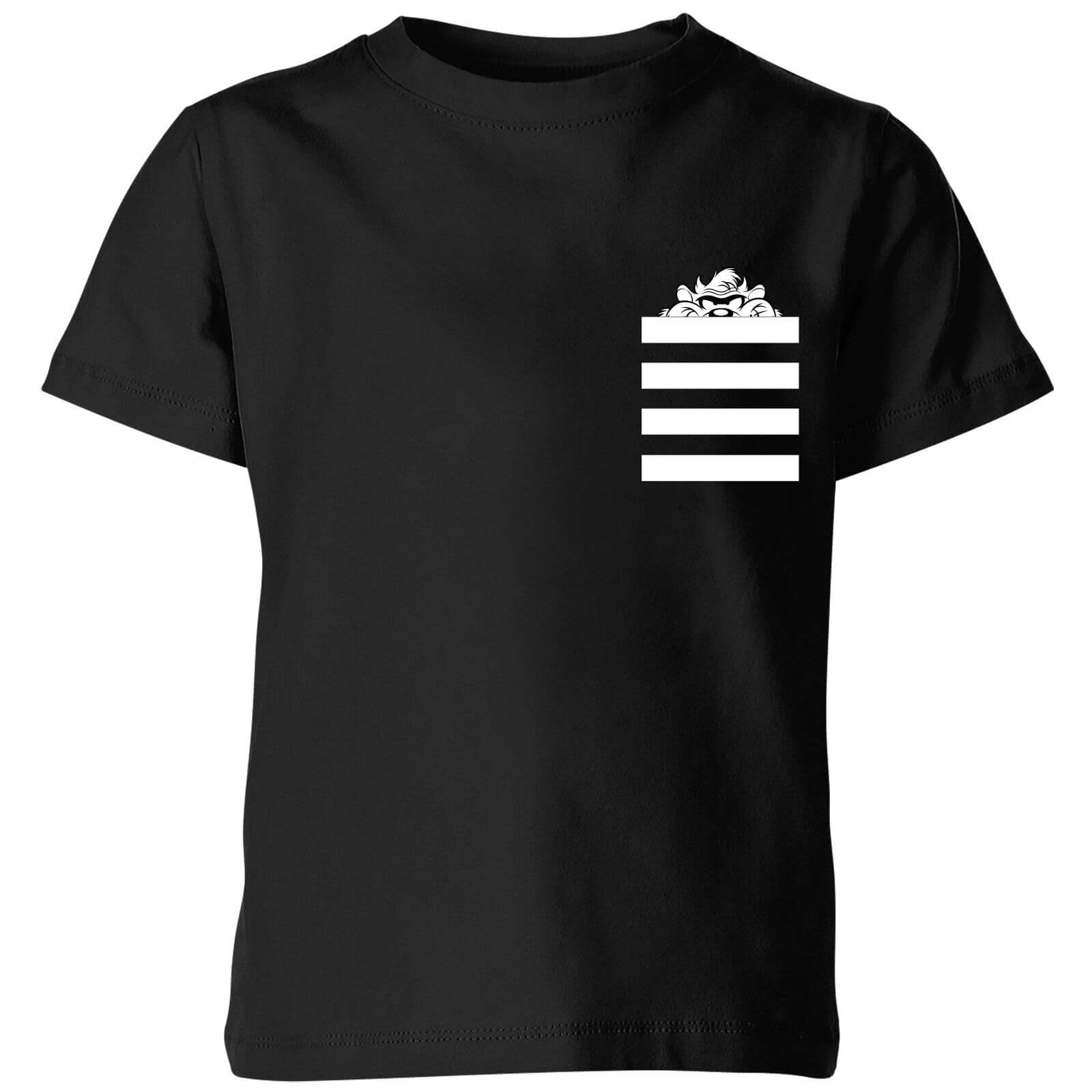

Looney Tunes Taz Stripes Pocket Print Kids' T-Shirt - Black - 3-4 Anni - Nero