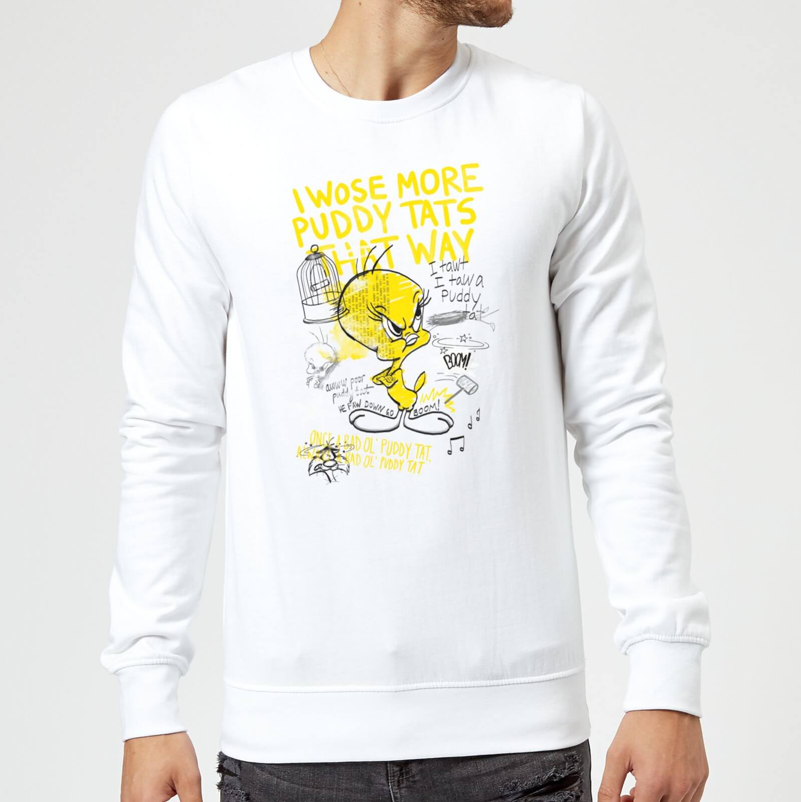 

Looney Tunes Tweety Pie More Puddy Tats Sweatshirt - White - S - Bianco