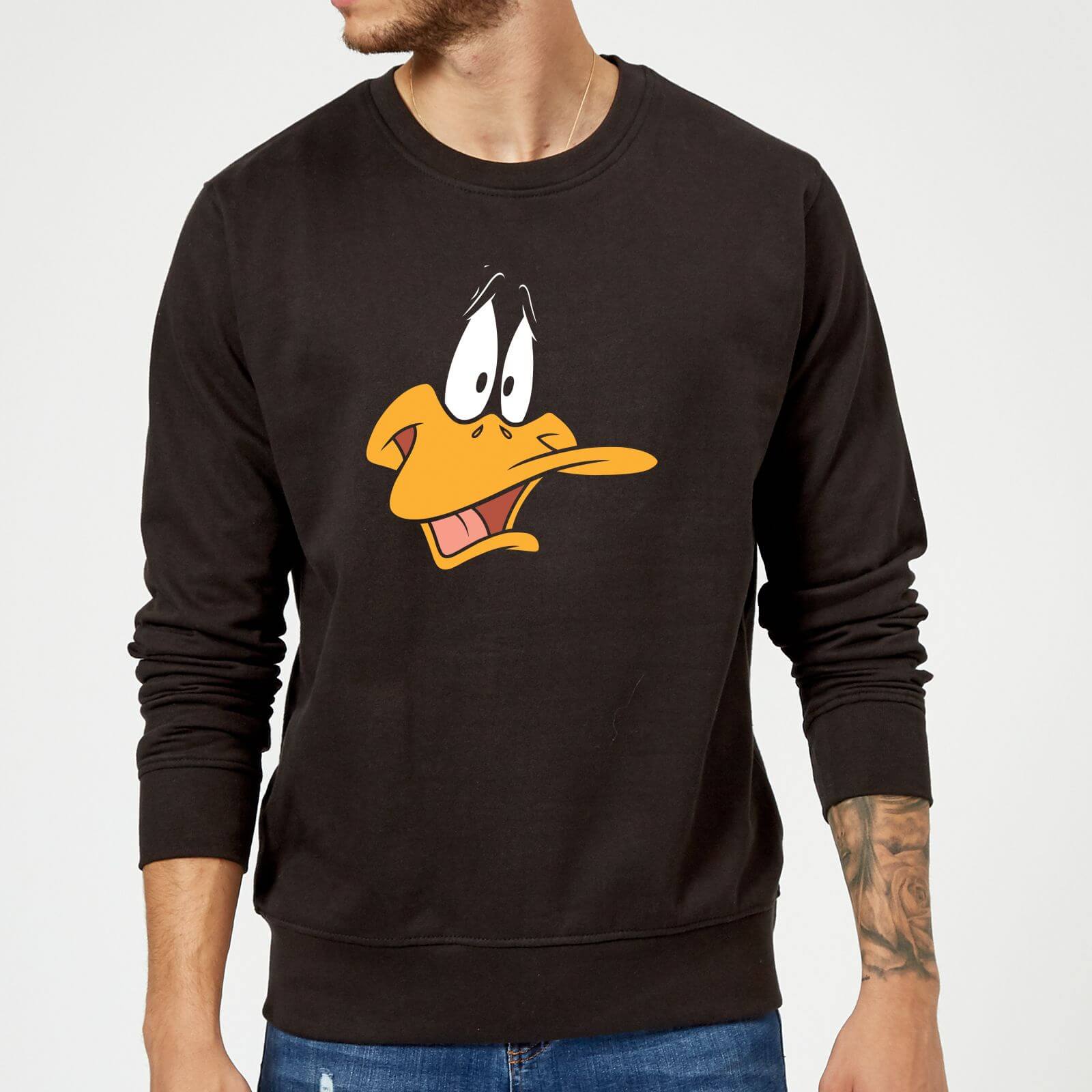 

Looney Tunes Daffy Duck Face Sweatshirt - Black - XL