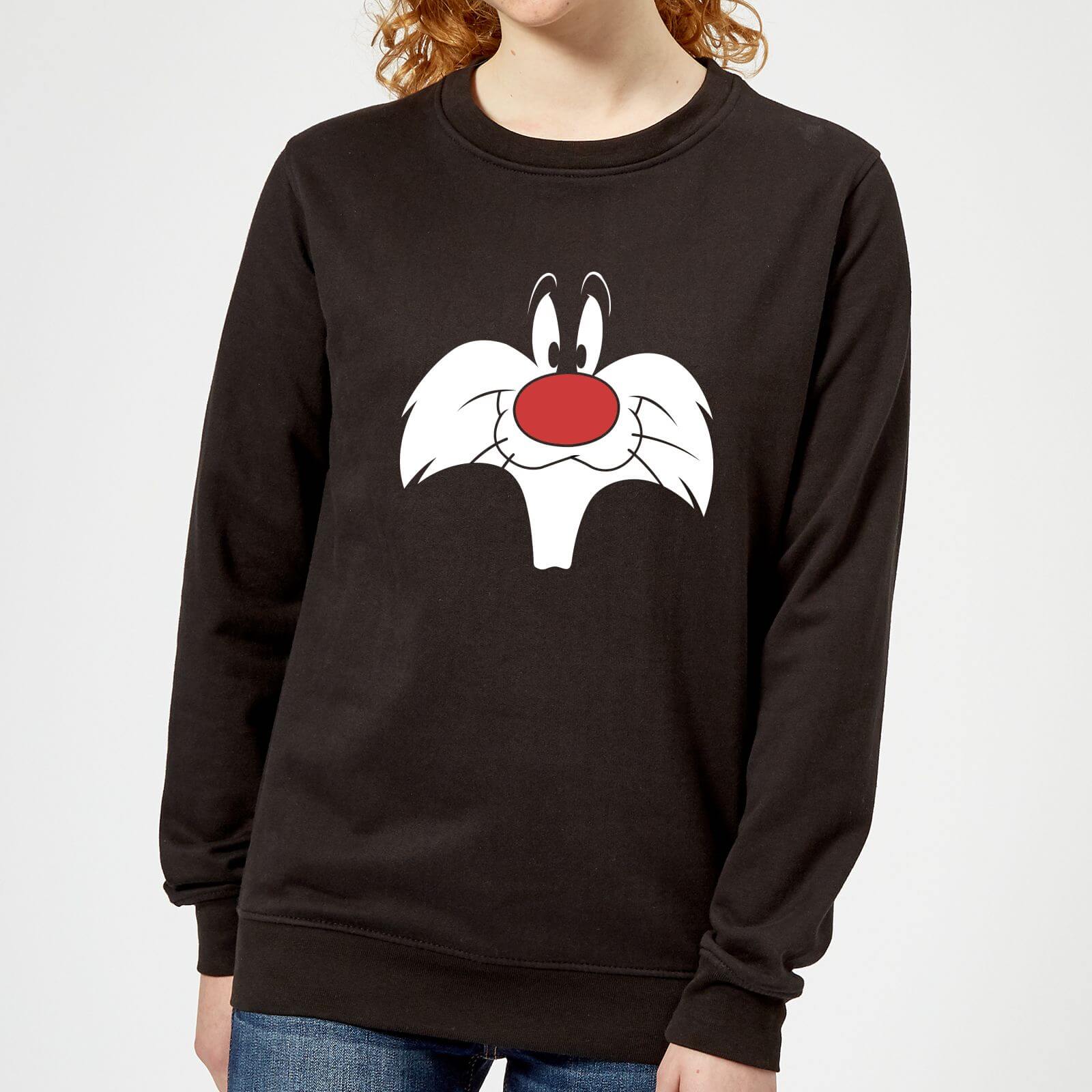 Looney Tunes Sylvester Big Face Women's Sweatshirt - Black - XS - Black