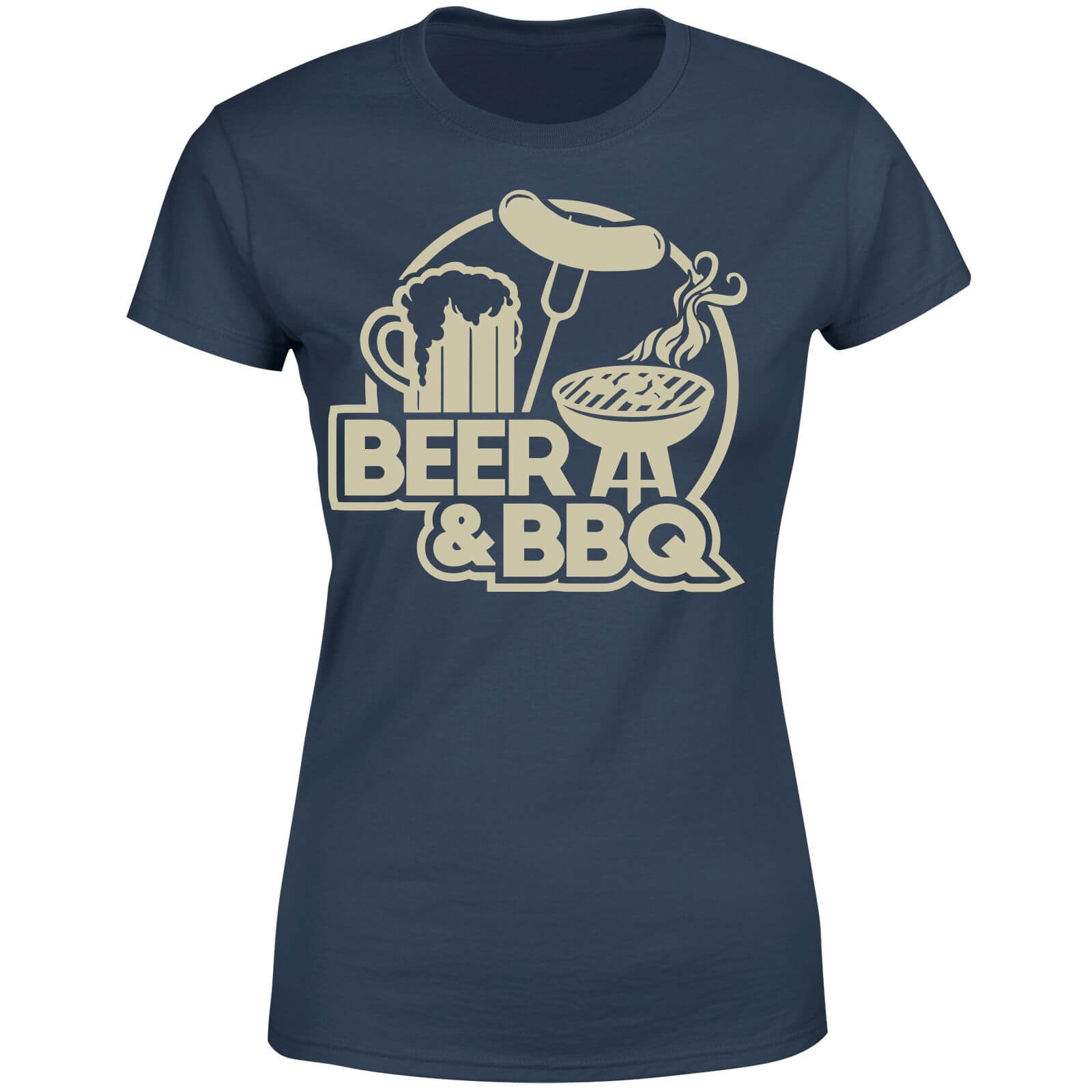 Beer & BBQ Women's T-Shirt - Navy - XL - Navy