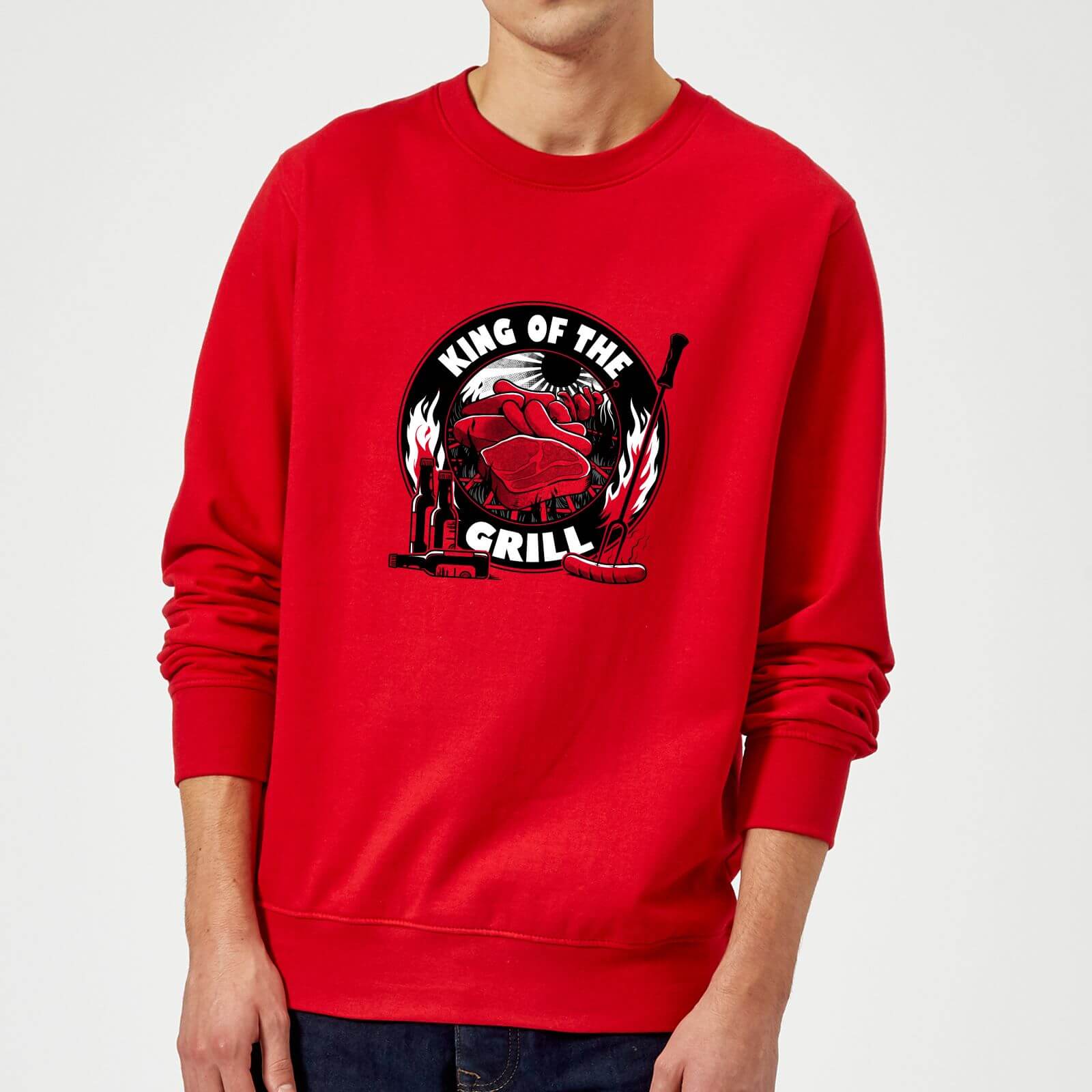 King Of The Grill Sweatshirt - Red - M - Red