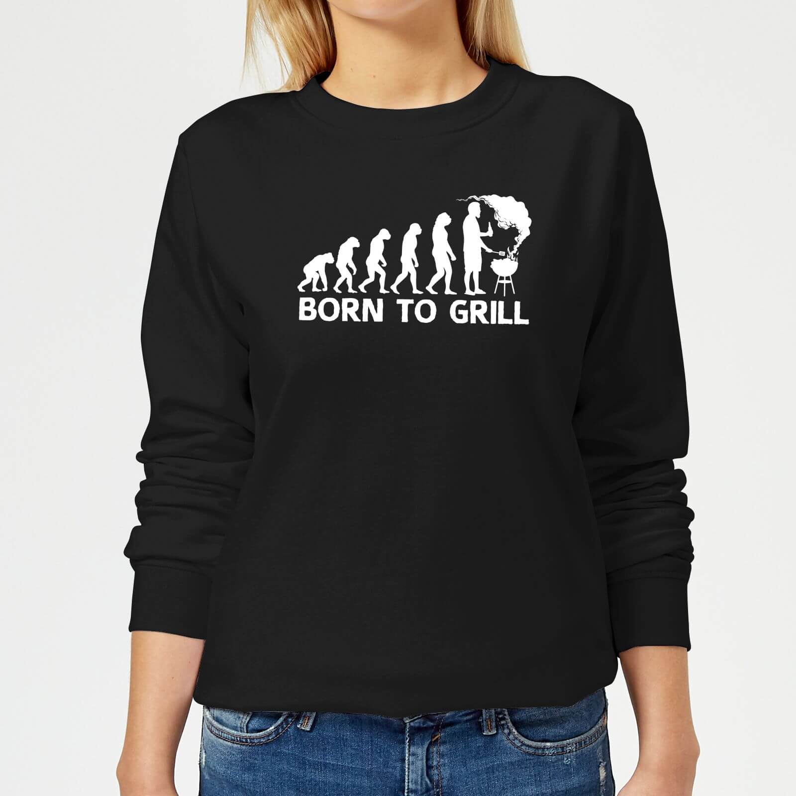 Born To Grill Women's Sweatshirt - Black - XS - Black