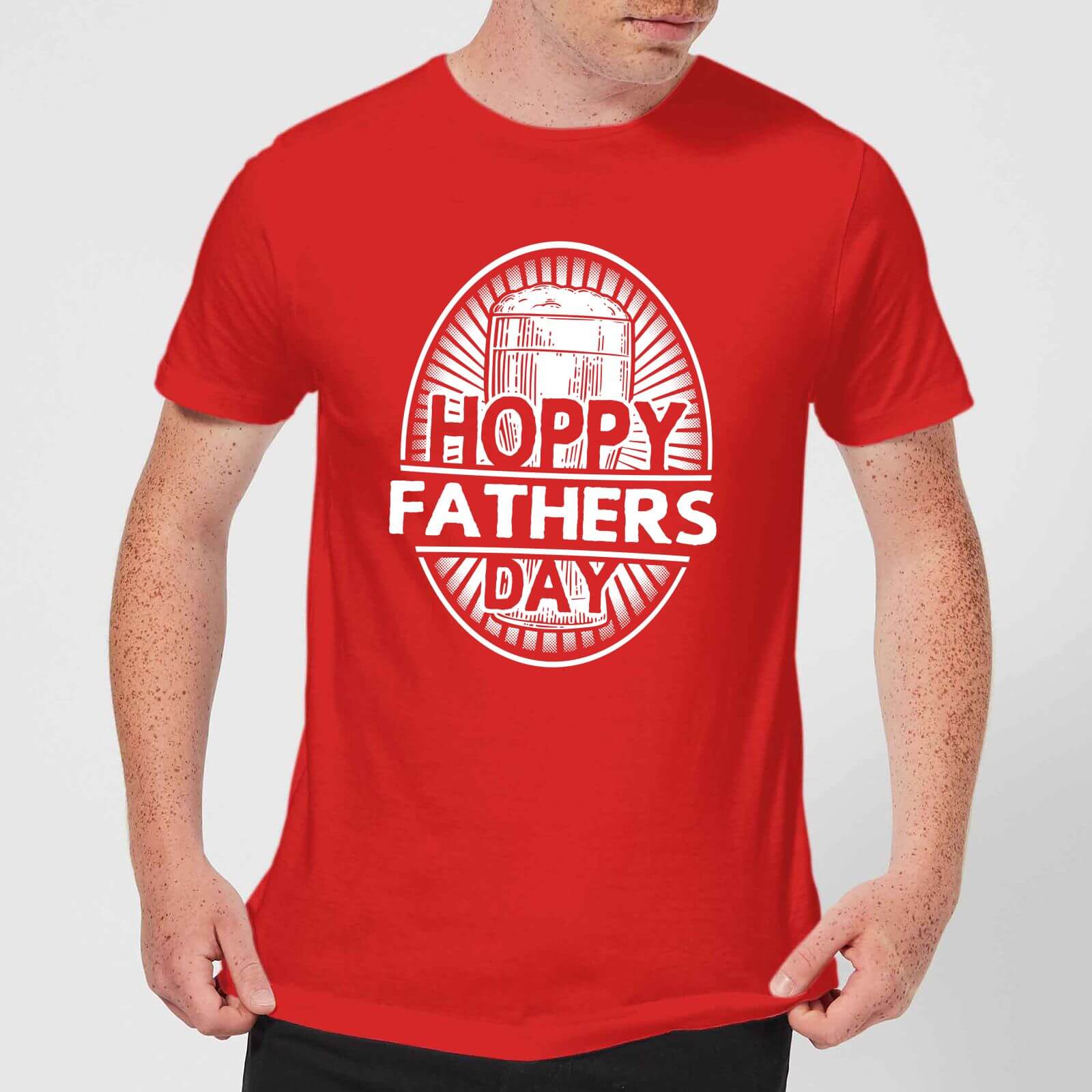 Hoppy Fathers Day Men's T-Shirt - Red - M - Red