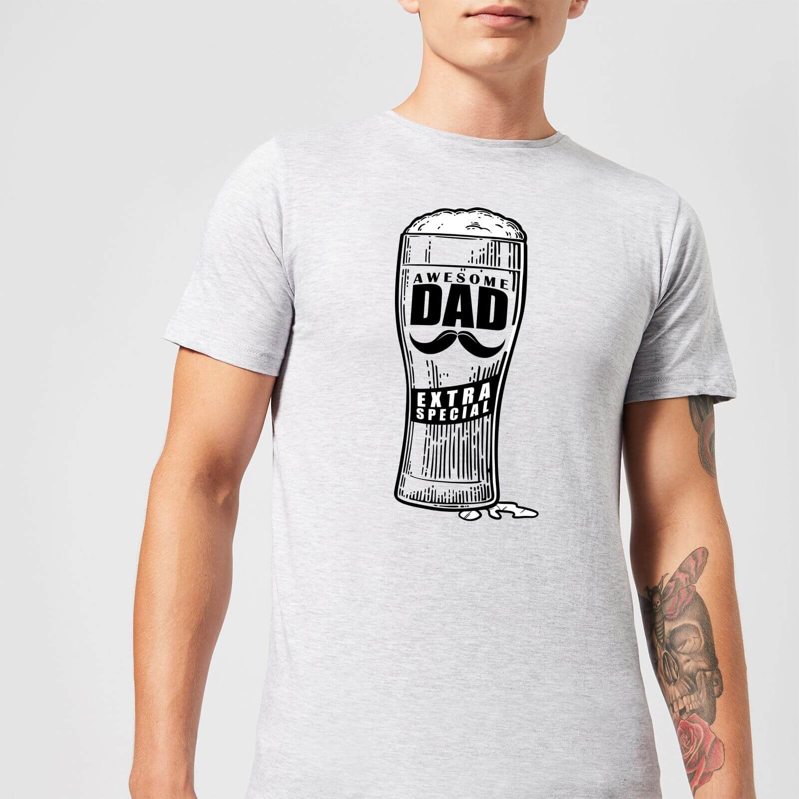 Awesome Dad Beer Glass Men's T-Shirt - Grey - 3XL - Grey