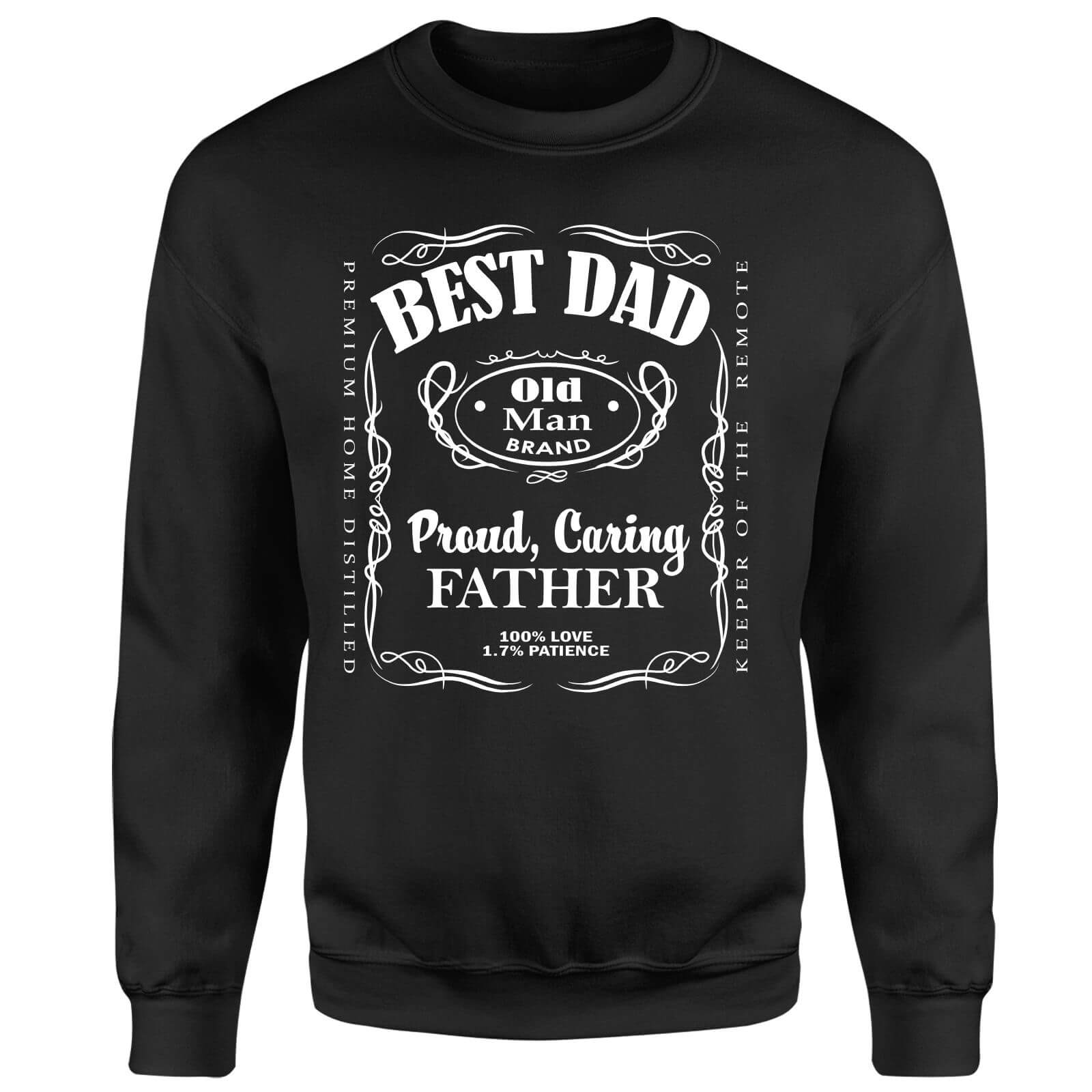 Best Dad Whiskey Label Sweatshirt - Black - 5Xl - Black
