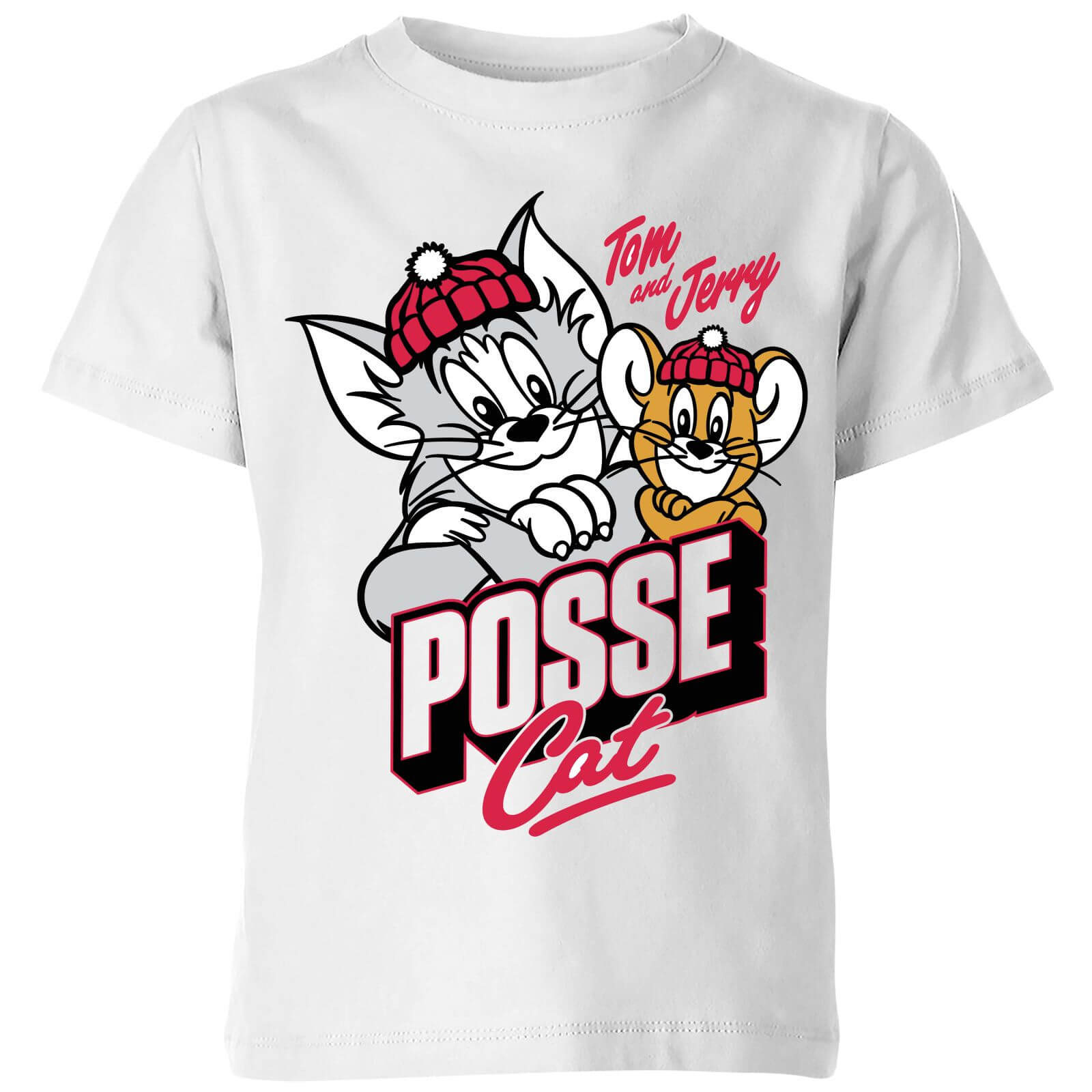 Tom & Jerry Posse Cat Kids' T-Shirt - White - 9-10 Years