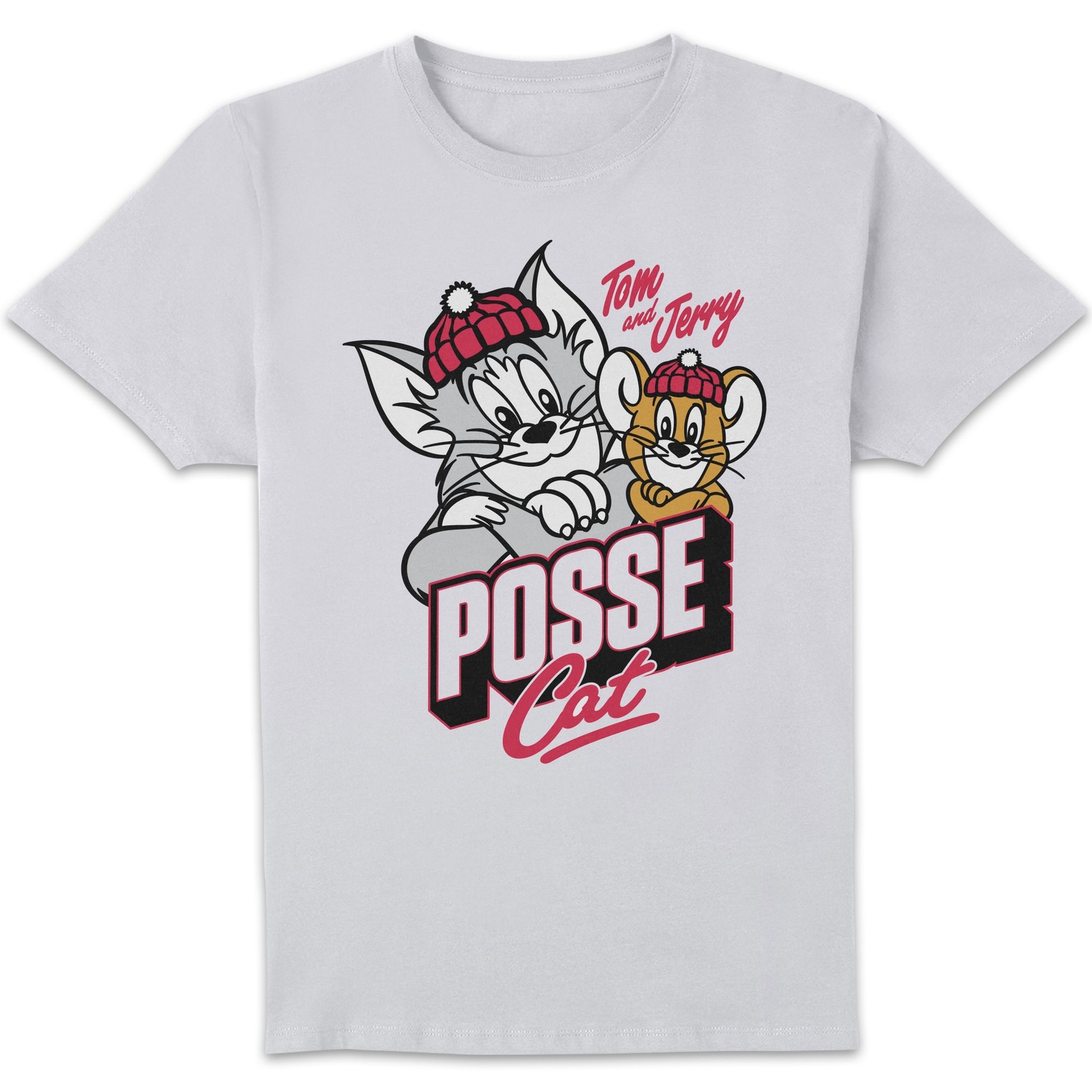 Tom & Jerry Posse Cat Men's T-Shirt - White - 3XL