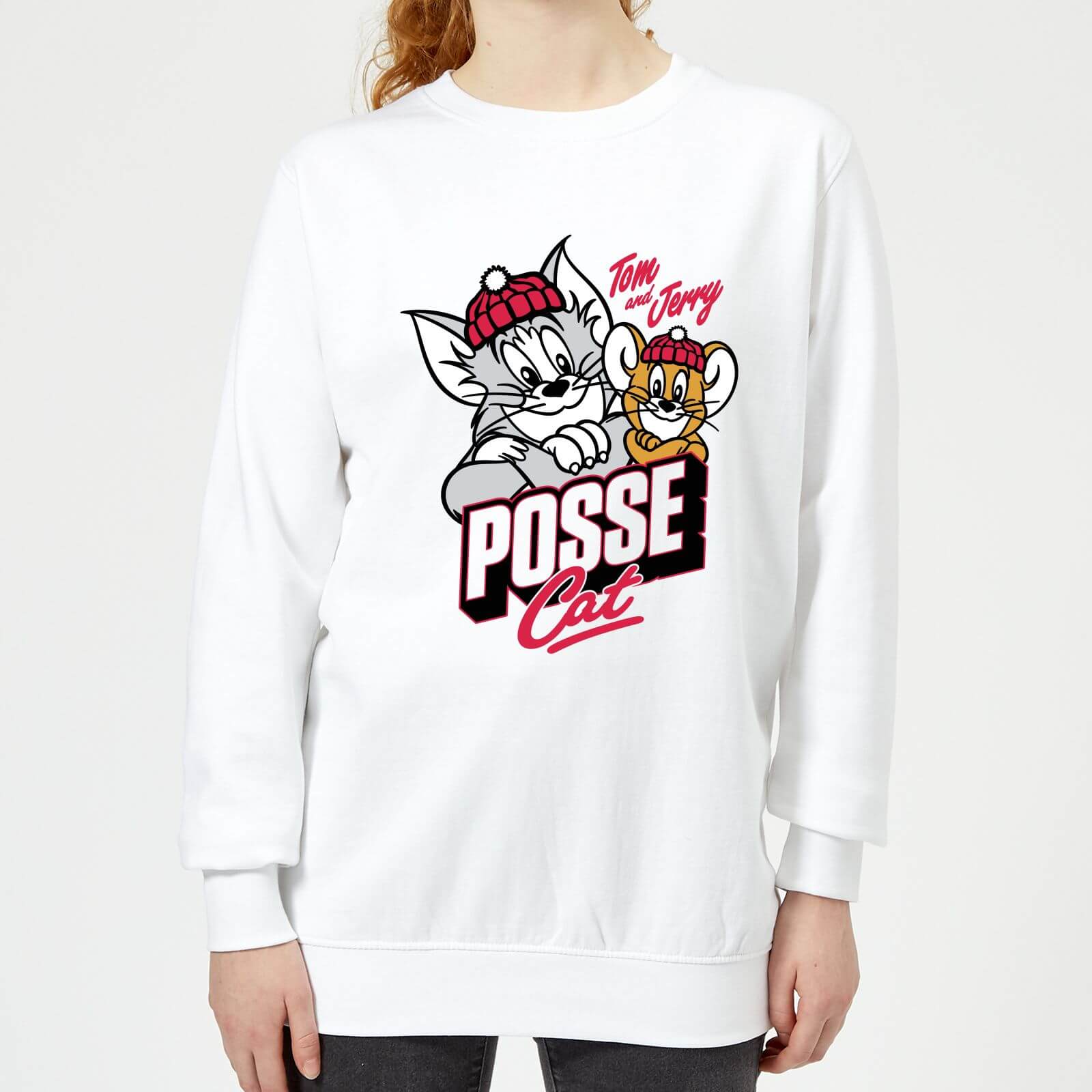 Tom & Jerry Posse Cat Women's Sweatshirt - White - XS - White
