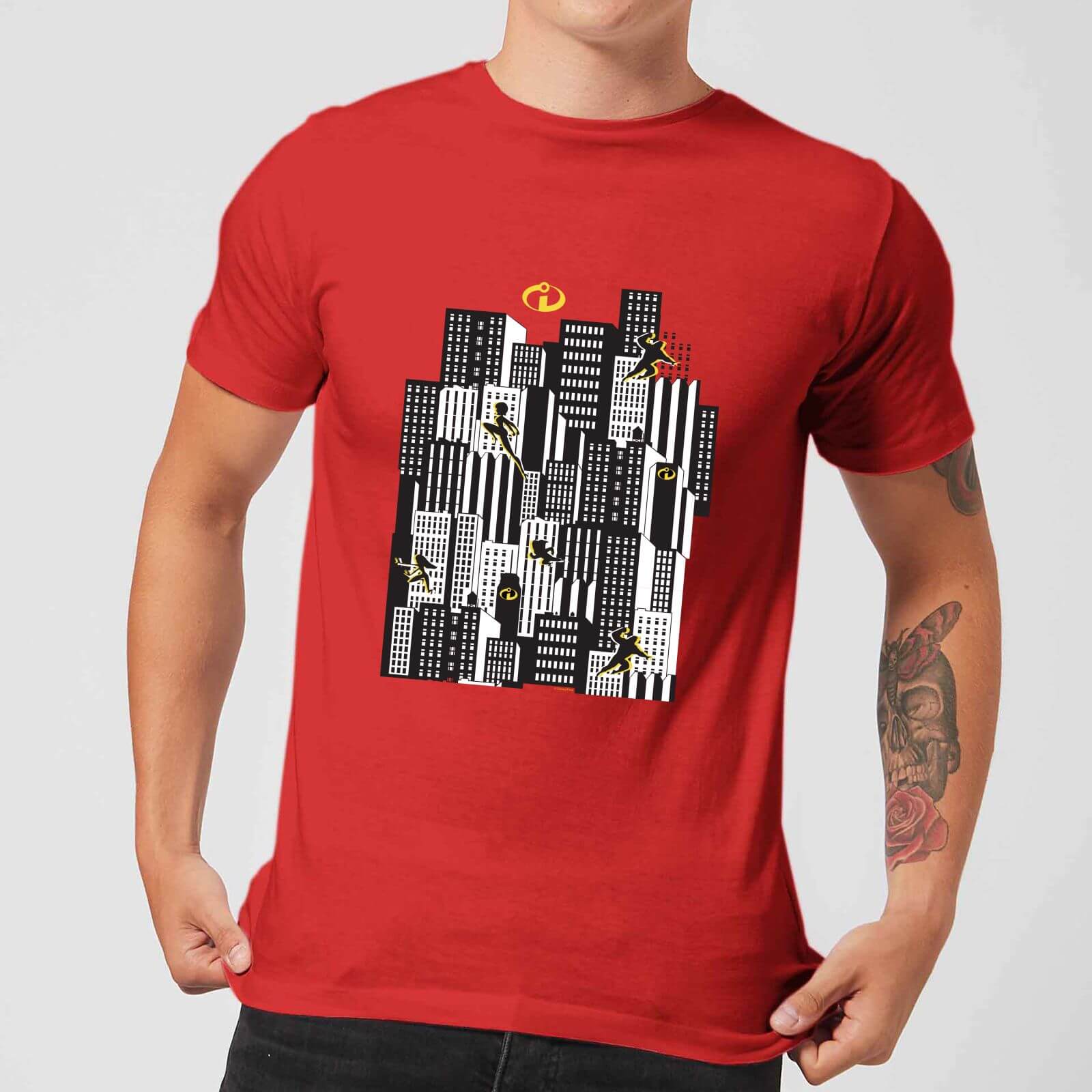 

The Incredibles 2 Skyline Men's T-Shirt - Red - S - Rosso