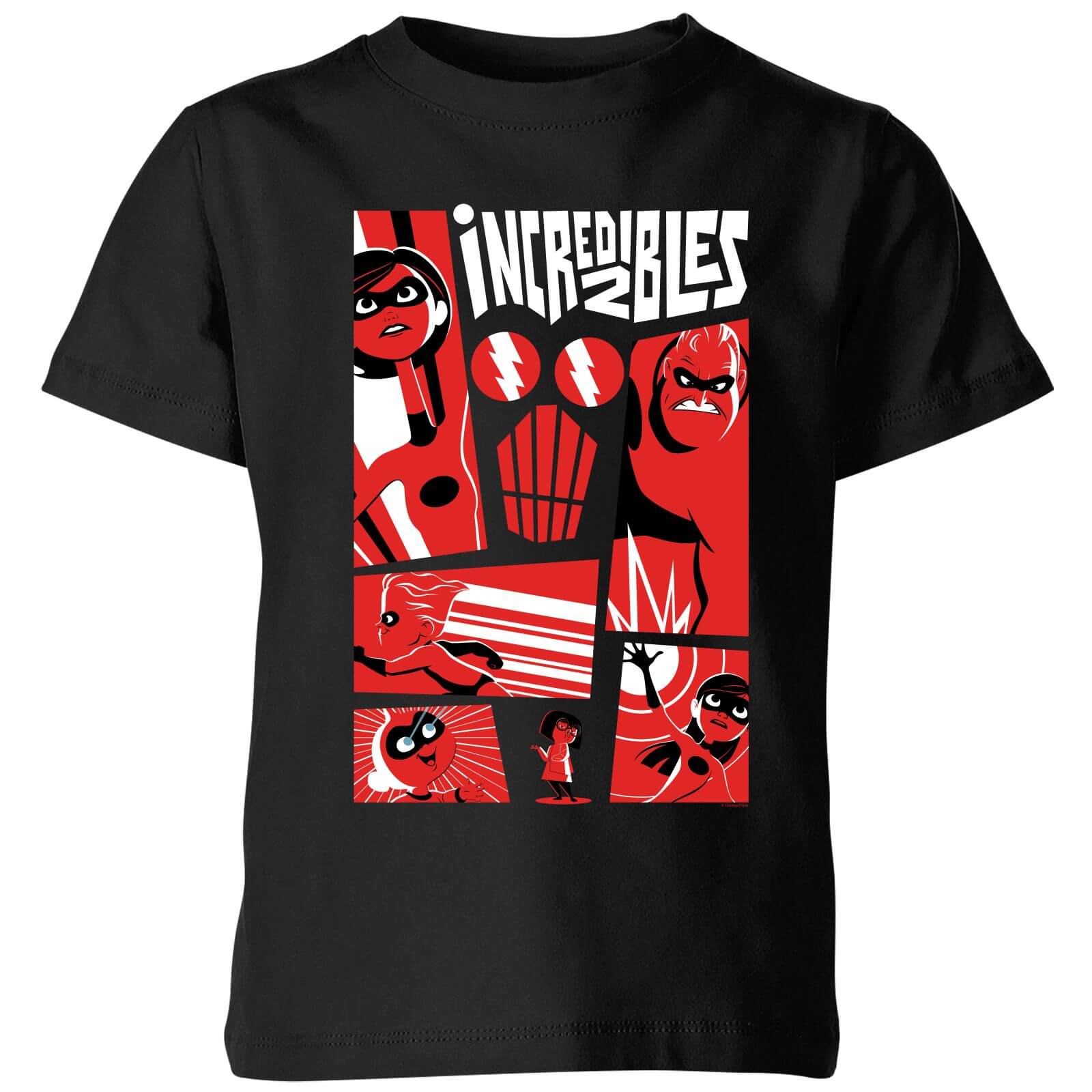 The Incredibles 2 Poster Kids' T-Shirt - Black - 11-12 Years - Black
