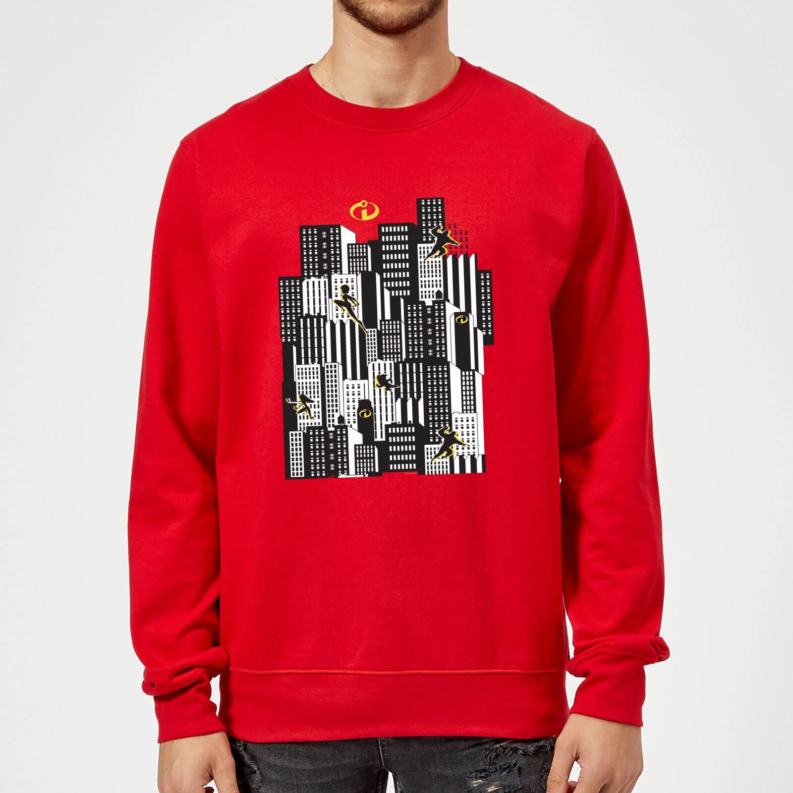 The Incredibles 2 Skyline Sweatshirt - Red - L - Red