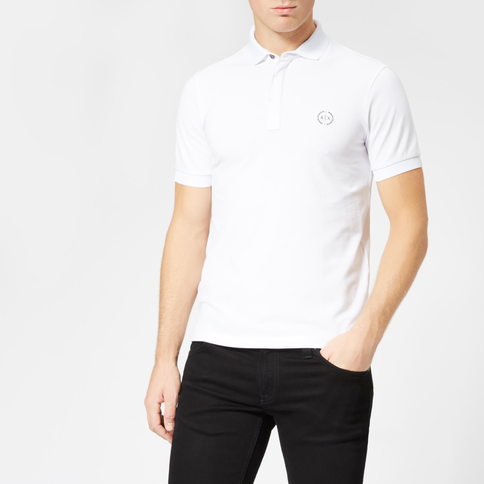 Armani Exchange Men's Basic Polo Shirt - White - XXL
