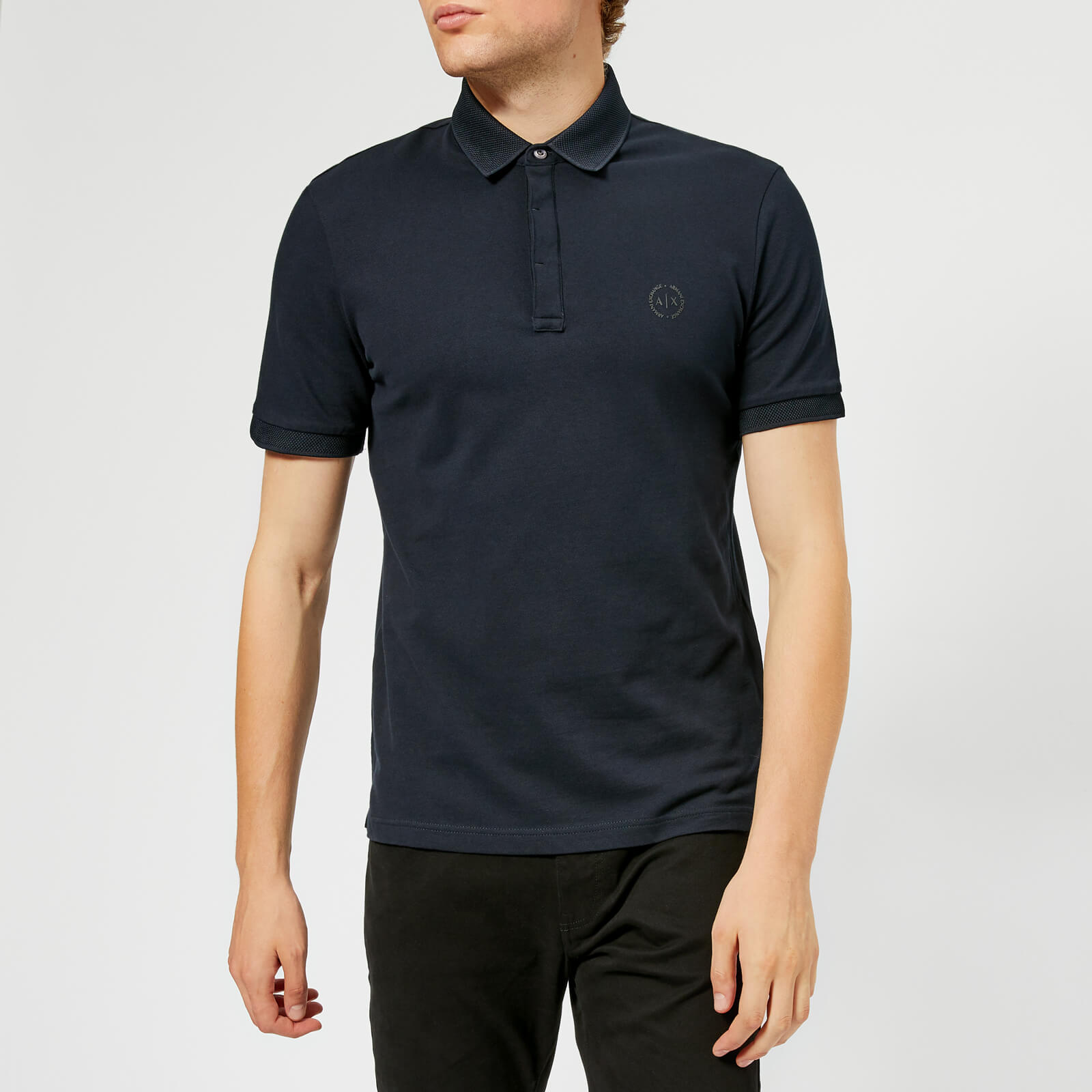 Armani Exchange Men's Basic Polo Shirt - Navy - M