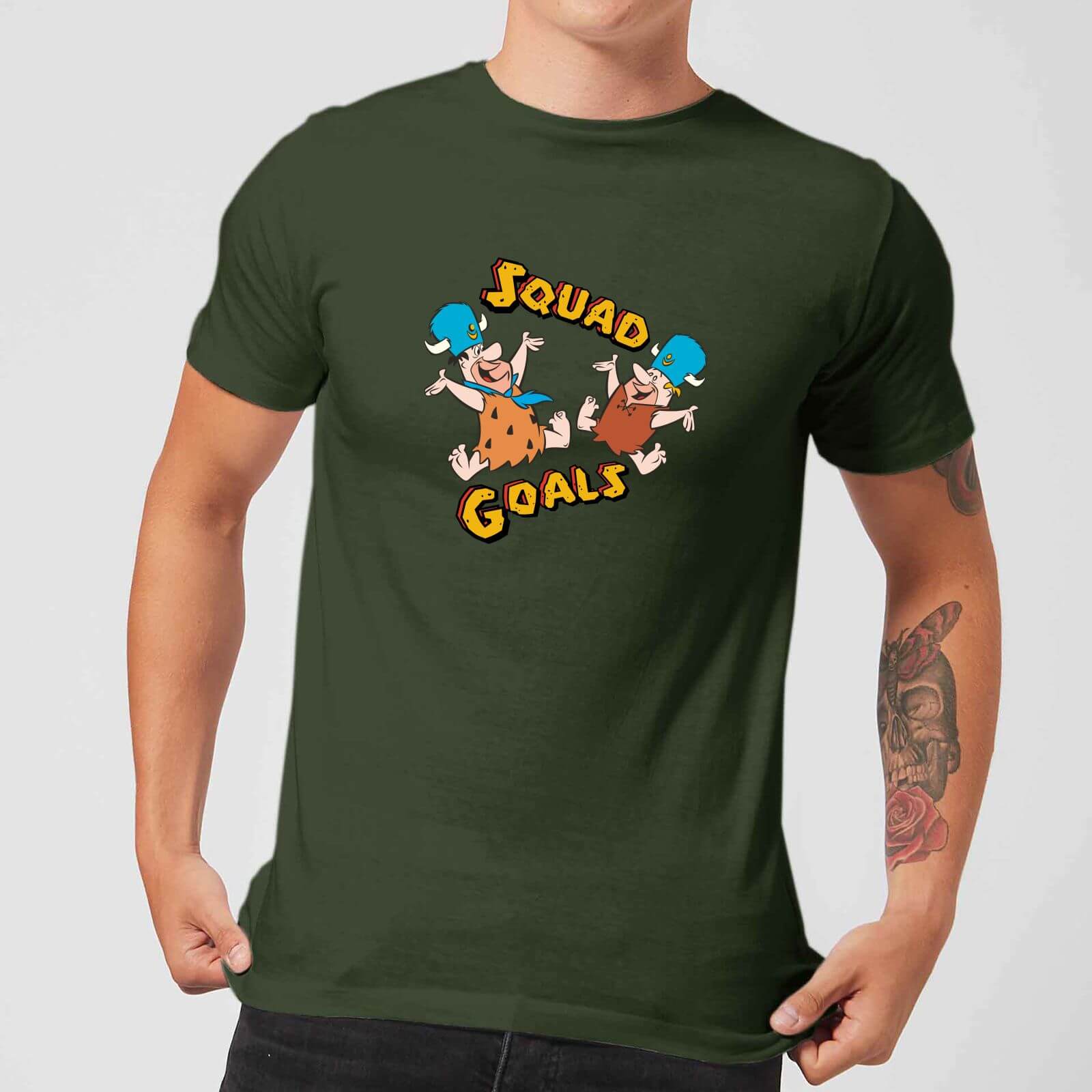 The Flintstones Squad Goals Men's T-Shirt - Forest Green - S