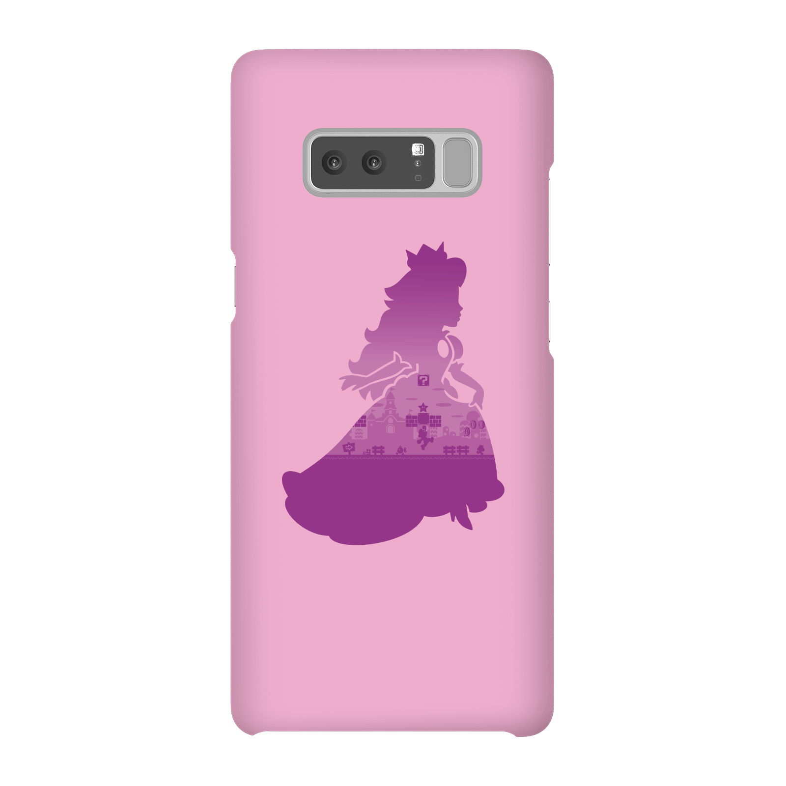 Nintendo Super Mario Peach Silhouette Phone Case - Samsung Note 8 - Snap Case - Gloss