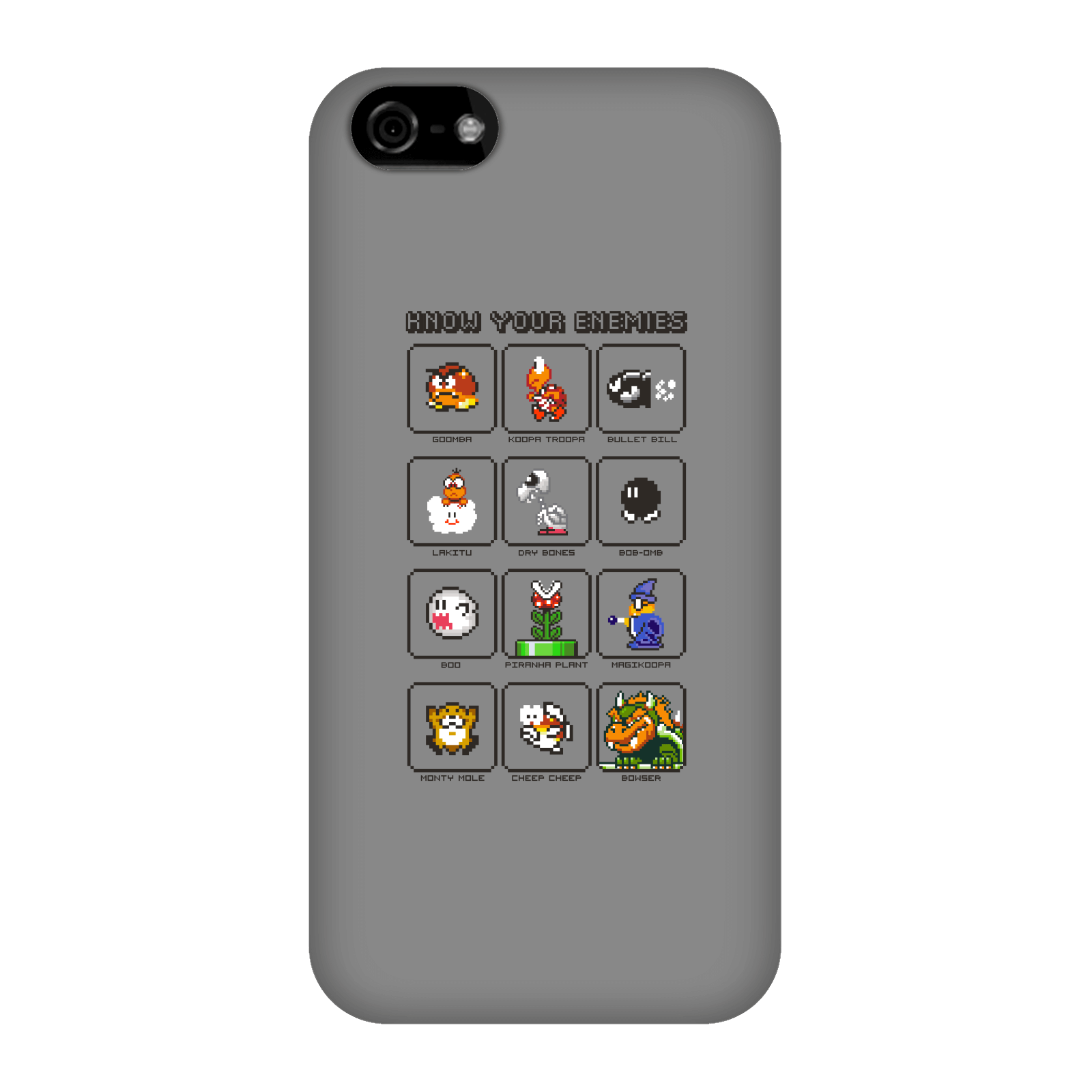 Nintendo Super Mario Know Your Enemies Phone Case - iPhone 5C - Snap Case - Matte