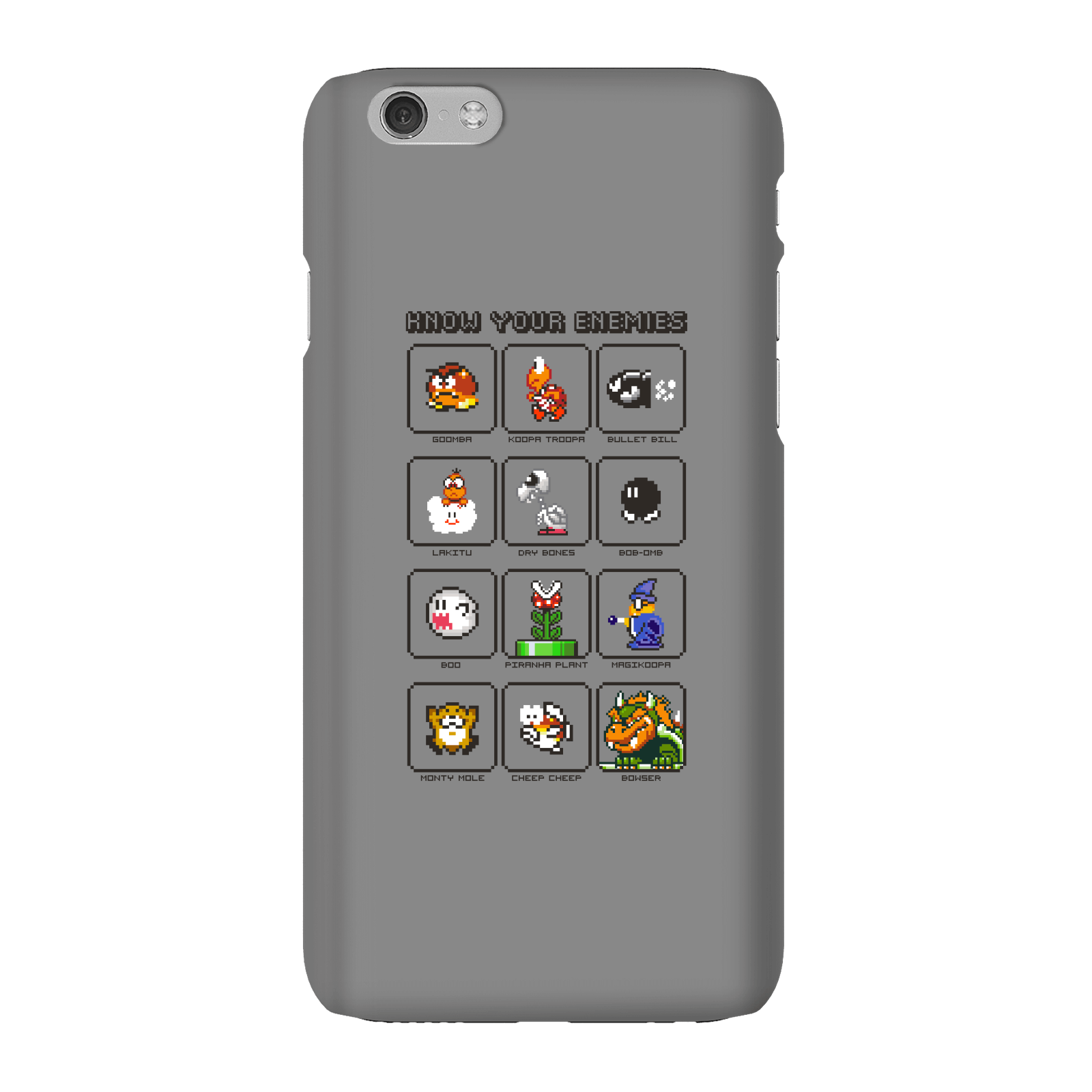 Nintendo Super Mario Know Your Enemies Phone Case - iPhone 6 - Snap Case - Matte