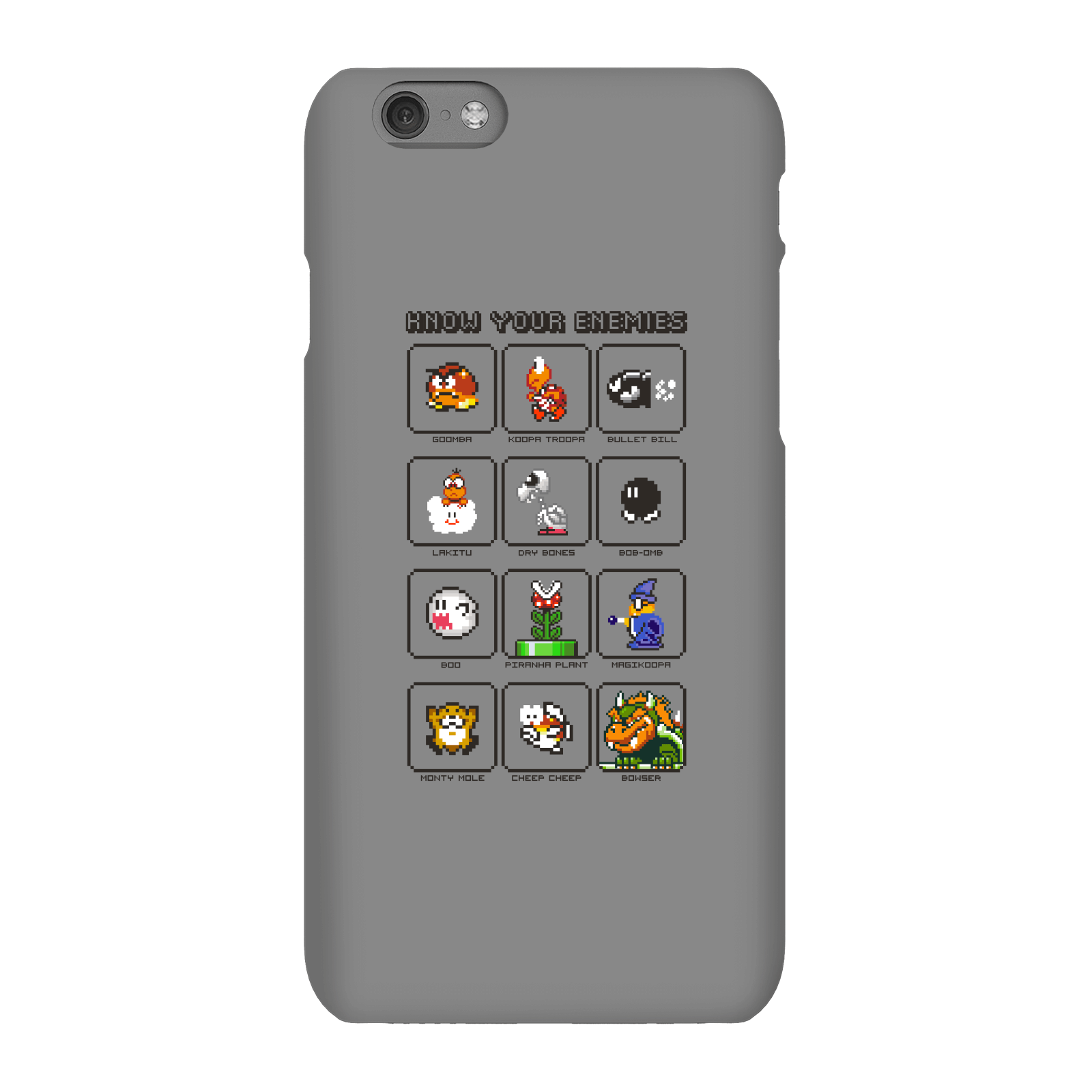 Nintendo Super Mario Know Your Enemies Phone Case - iPhone 6S - Snap Case - Matte