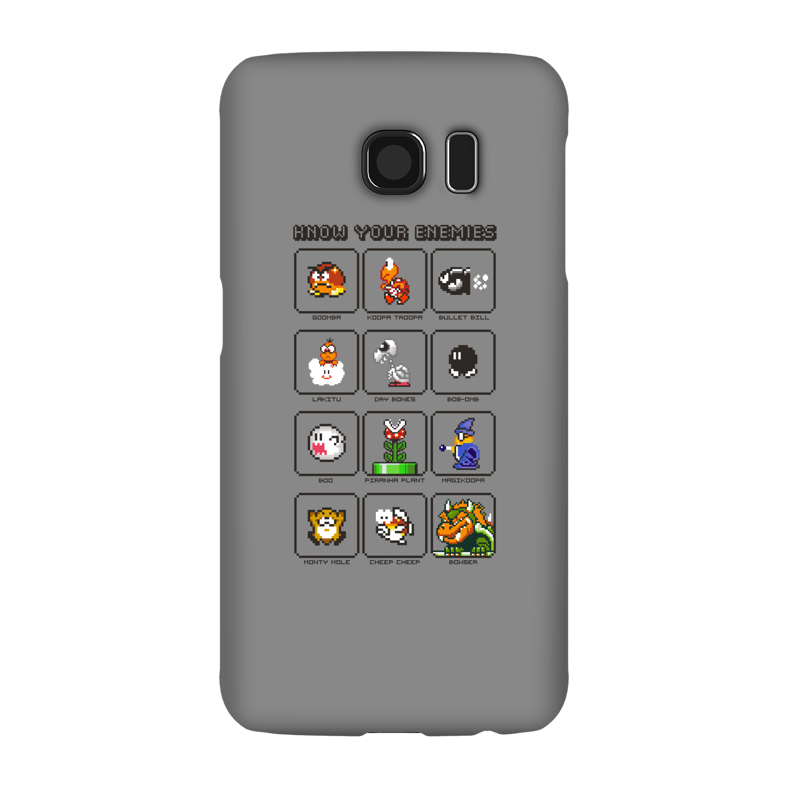 Nintendo Super Mario Know Your Enemies Phone Case - Samsung S6 - Snap Case - Matte