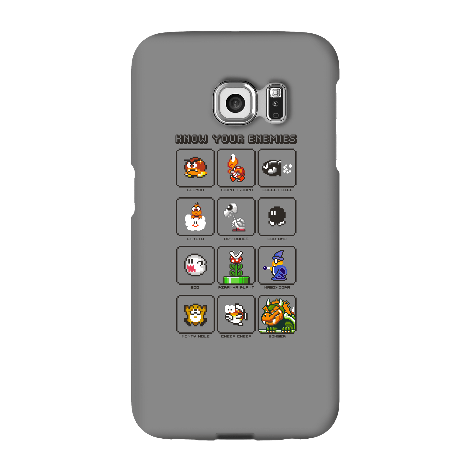 Nintendo Super Mario Know Your Enemies Phone Case - Samsung S6 Edge - Snap Case - Matte