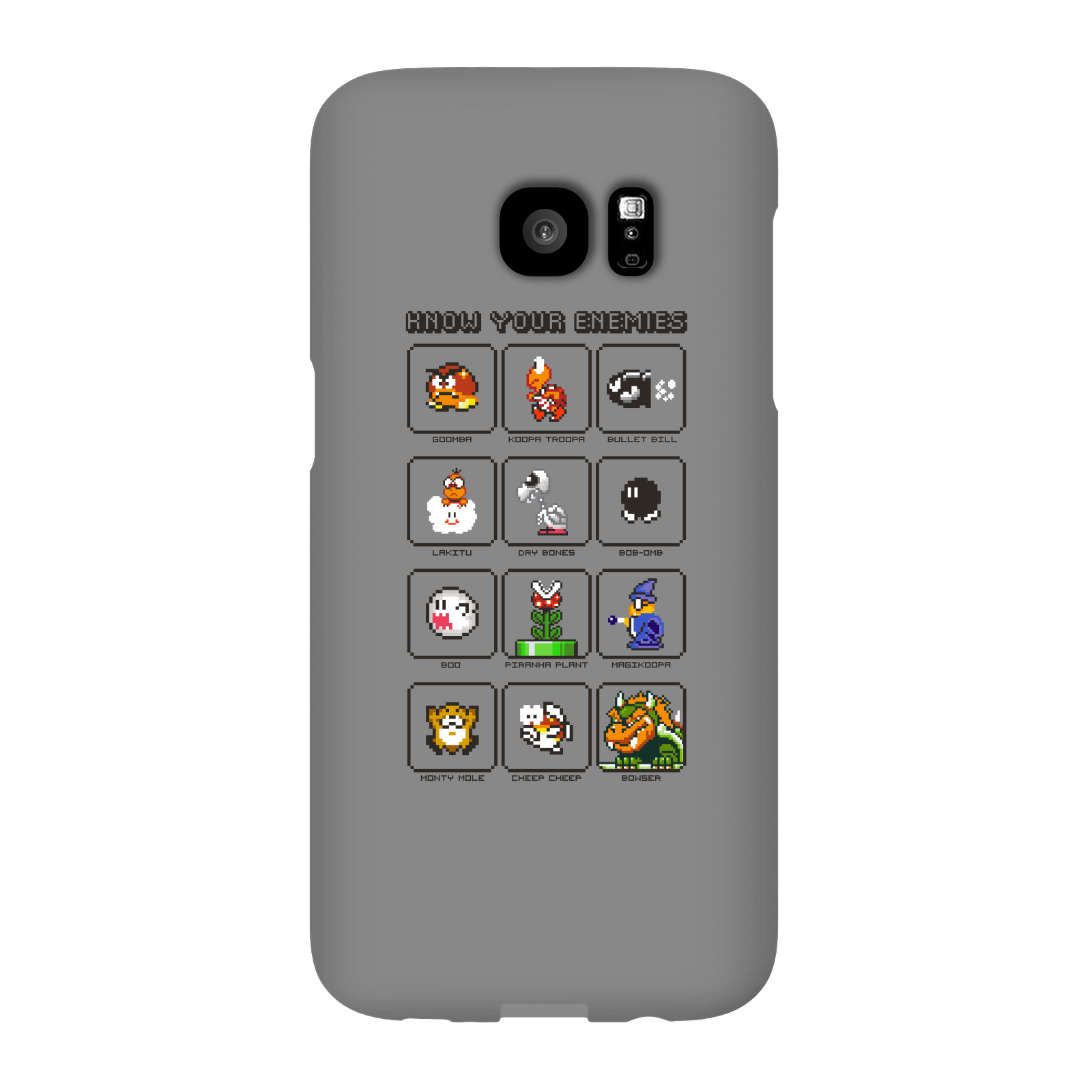 Nintendo Super Mario Know Your Enemies Phone Case - Samsung S7 Edge - Snap Case - Matte