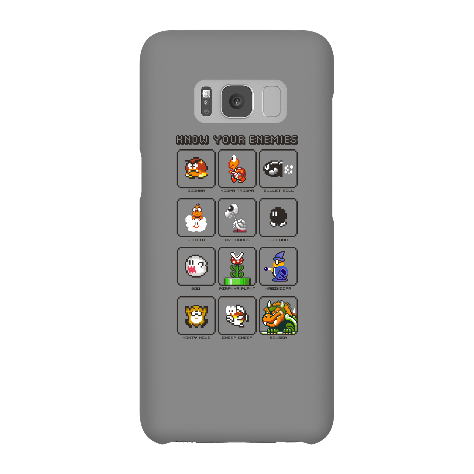 Nintendo Super Mario Know Your Enemies Phone Case - Samsung S8 - Snap Case - Matte