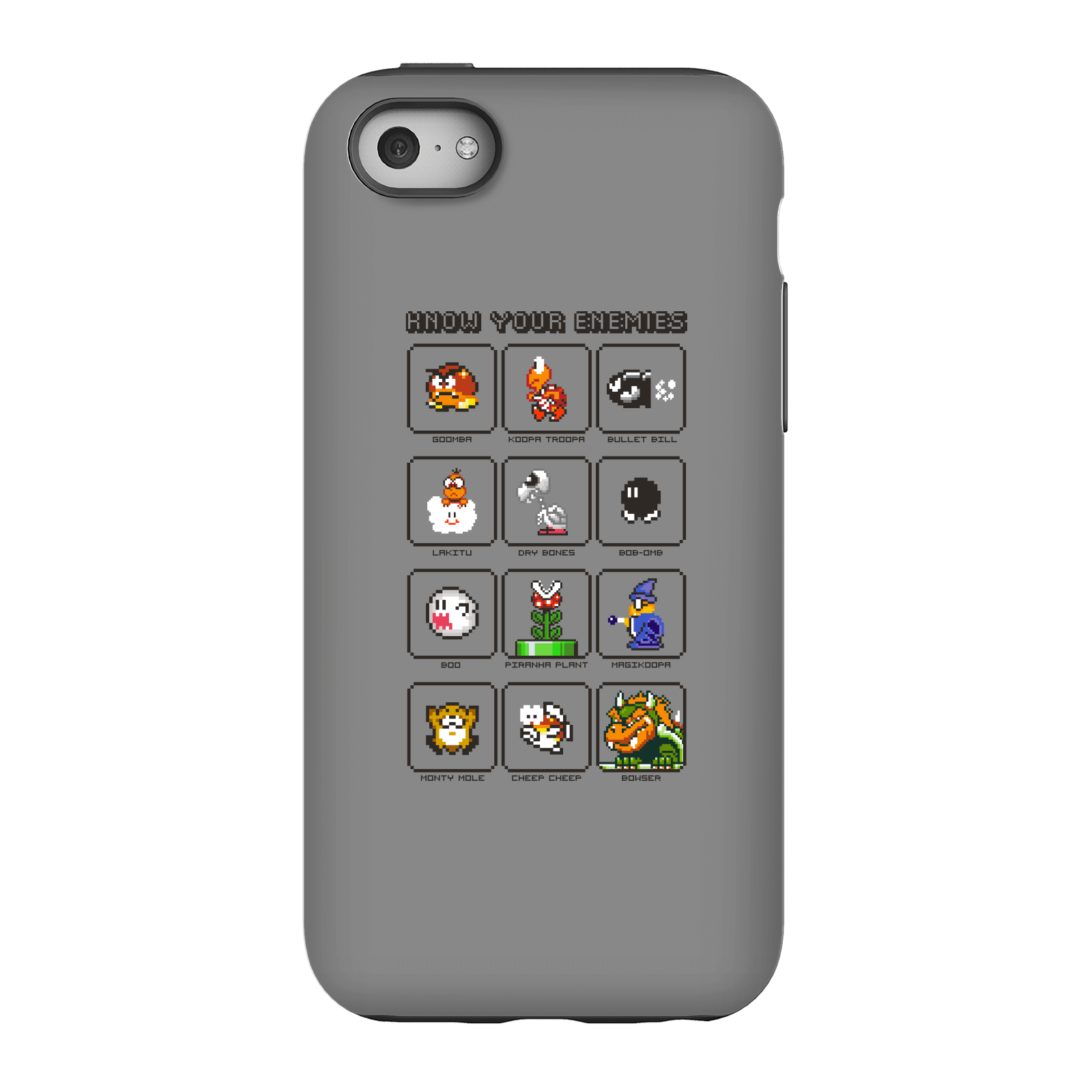 Nintendo Super Mario Know Your Enemies Phone Case - iPhone 5C - Tough Case - Matte