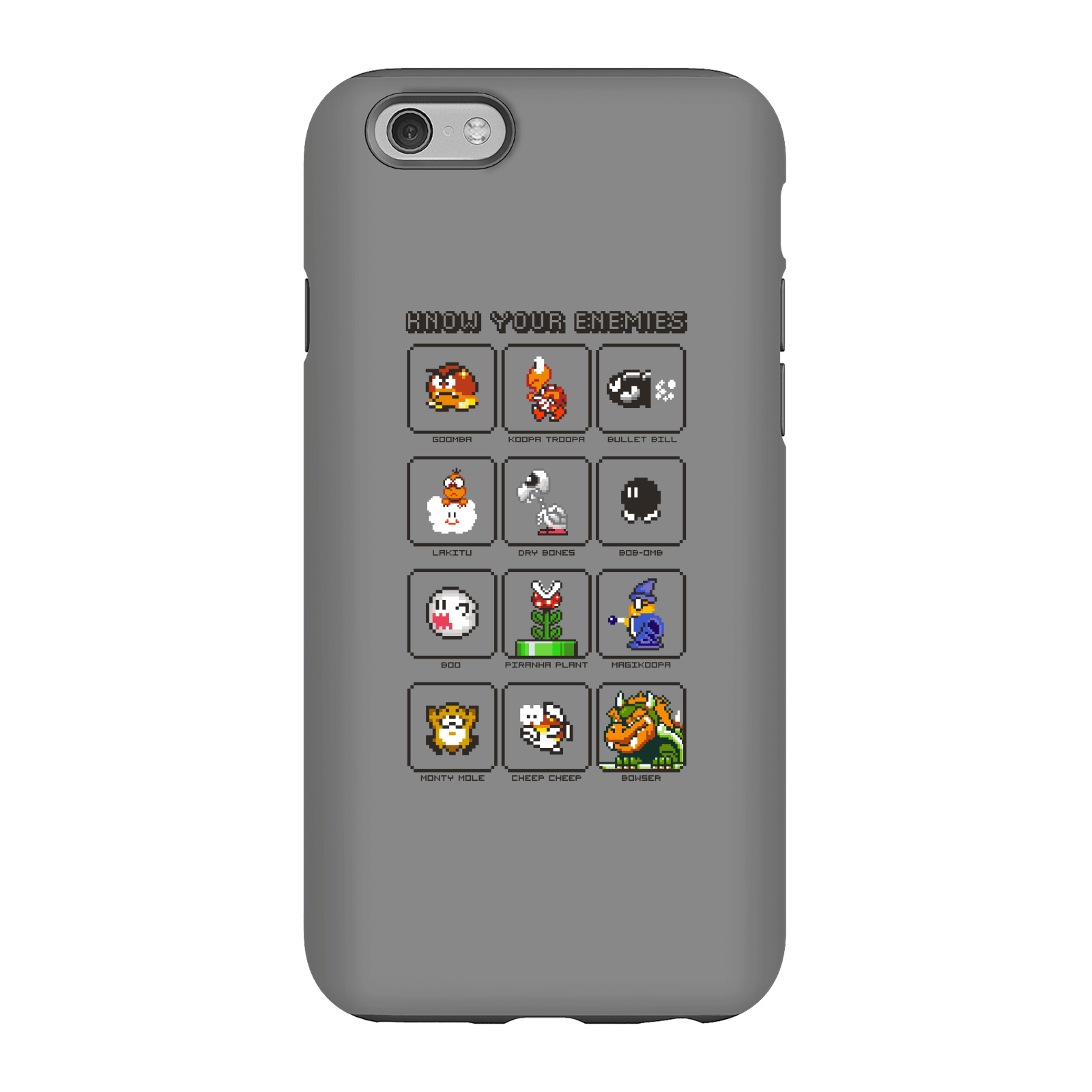 Nintendo Super Mario Know Your Enemies Phone Case - iPhone 6S - Tough Case - Matte