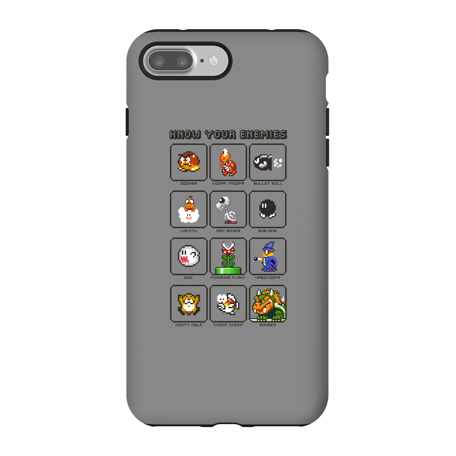 Nintendo Super Mario Know Your Enemies Phone Case - iPhone 7 Plus - Tough Case - Matte