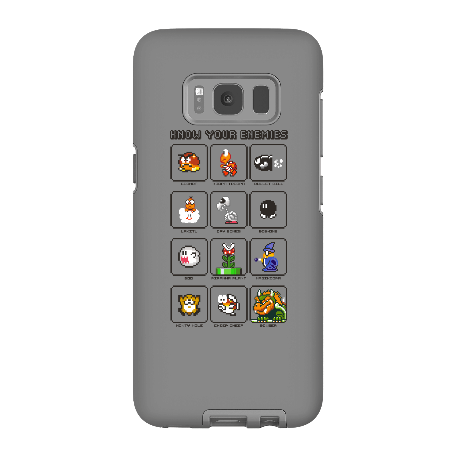 Nintendo Super Mario Know Your Enemies Phone Case - Samsung S8 - Tough Case - Matte