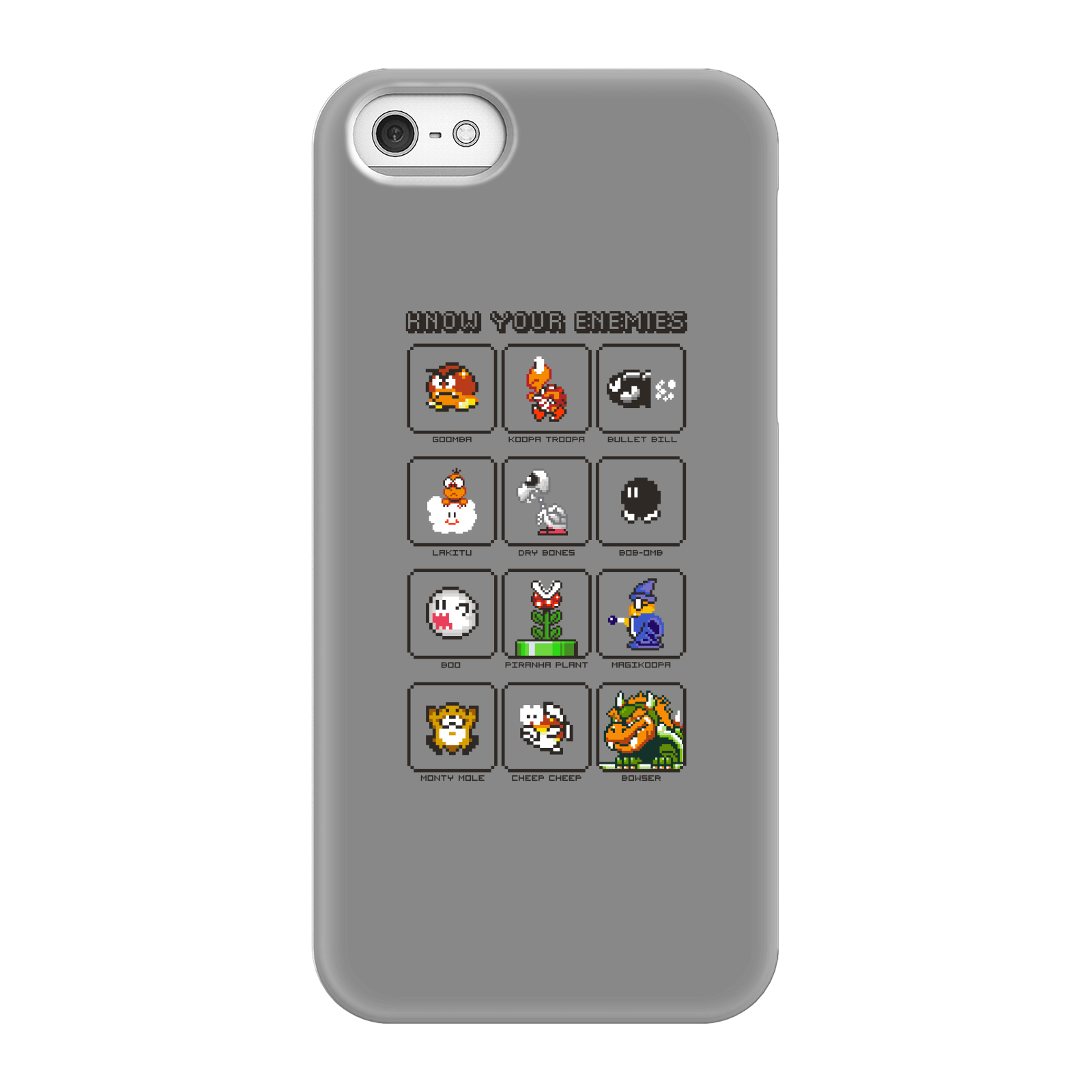 Nintendo Super Mario Know Your Enemies Phone Case - iPhone 5/5s - Snap Case - Gloss