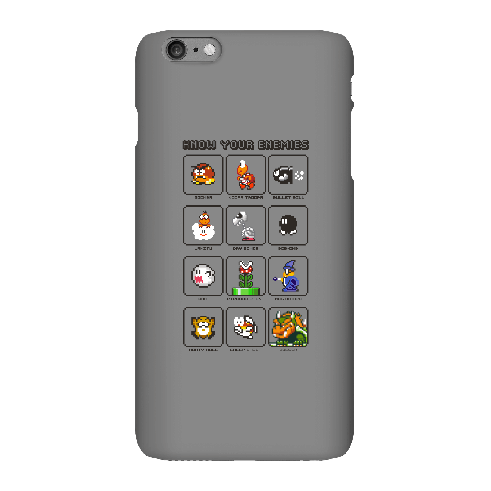 Nintendo Super Mario Know Your Enemies Phone Case - iPhone 6 Plus - Snap Case - Gloss