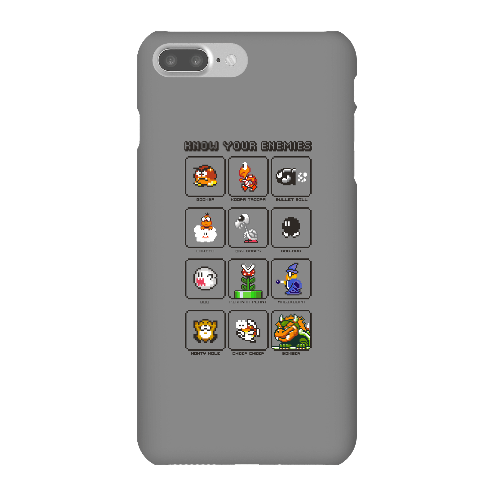 Nintendo Super Mario Know Your Enemies Phone Case - iPhone 7 Plus - Snap Case - Gloss