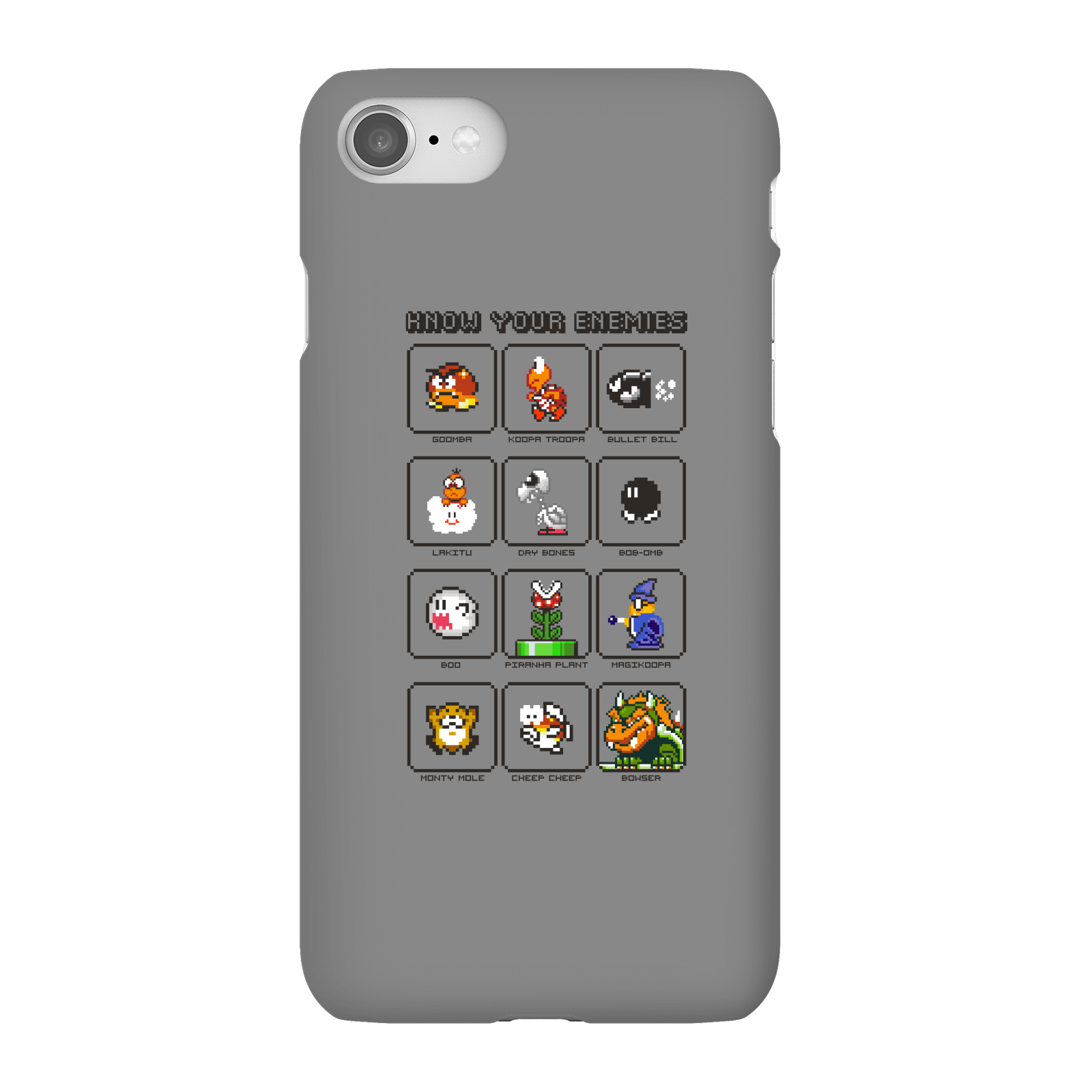 Nintendo Super Mario Know Your Enemies Phone Case - iPhone 8 - Snap Case - Gloss