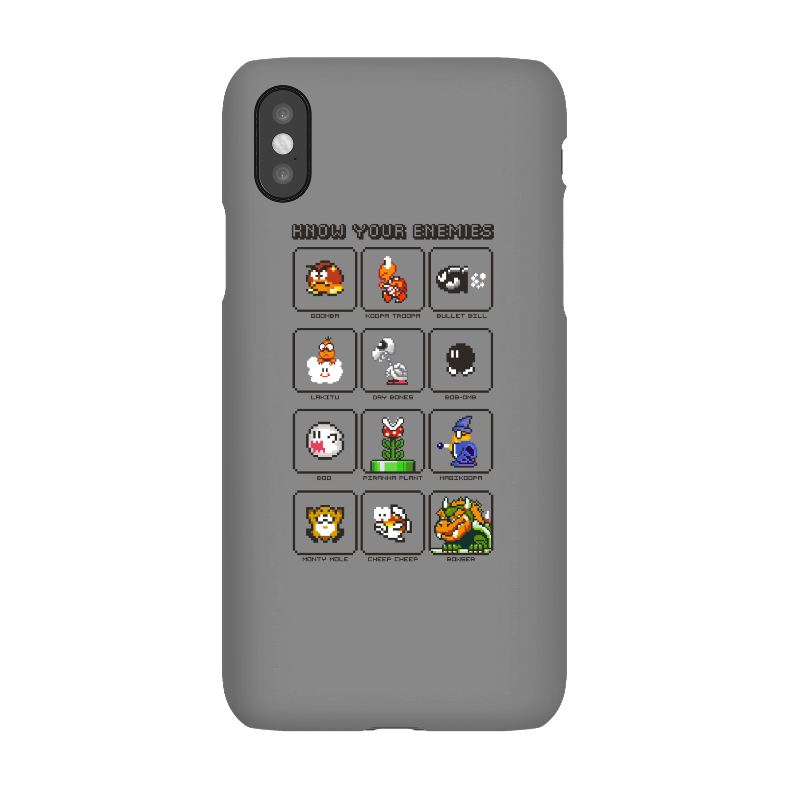 Nintendo Super Mario Know Your Enemies Phone Case - iPhone X - Snap Case - Gloss