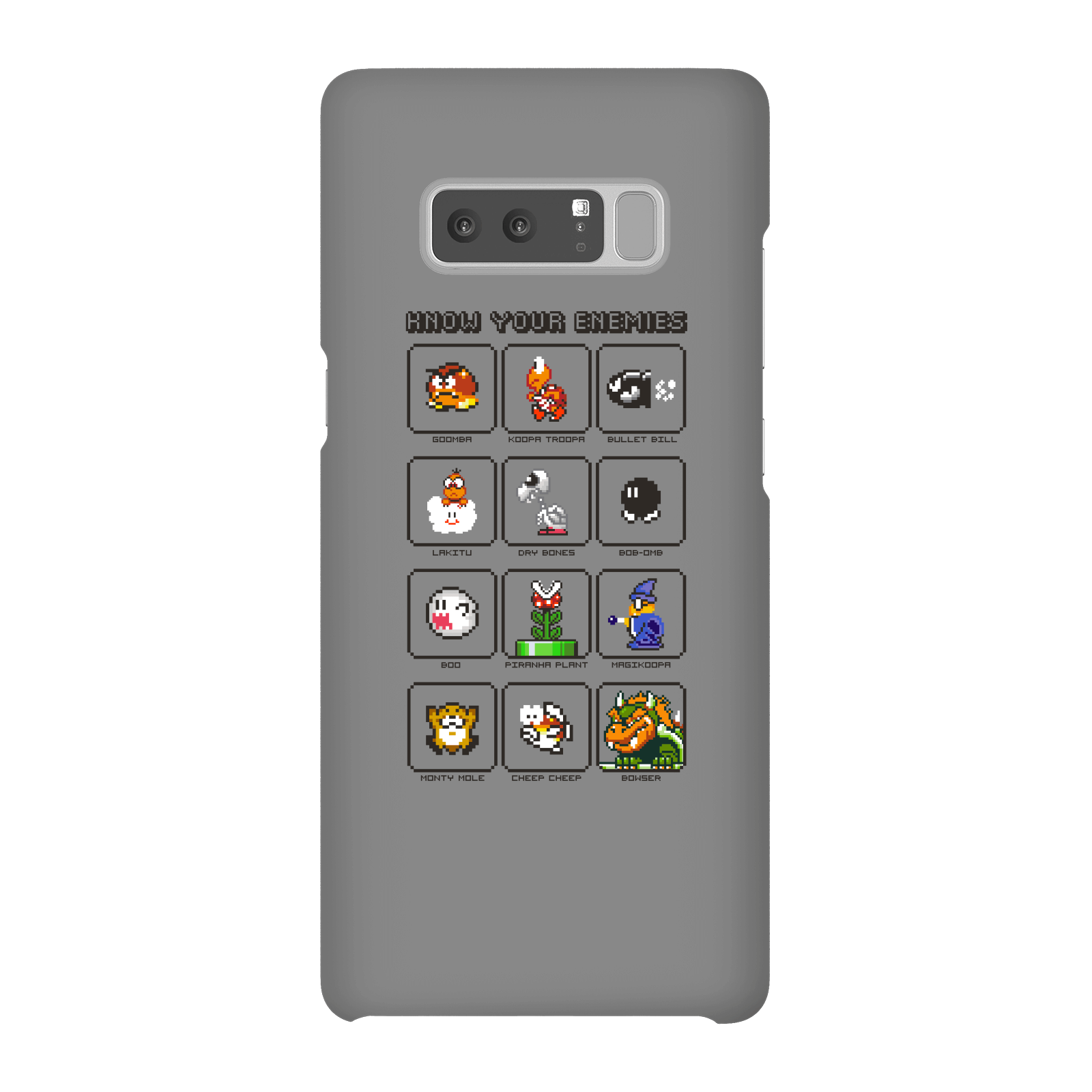 Nintendo Super Mario Know Your Enemies Phone Case - Samsung Note 8 - Snap Case - Gloss